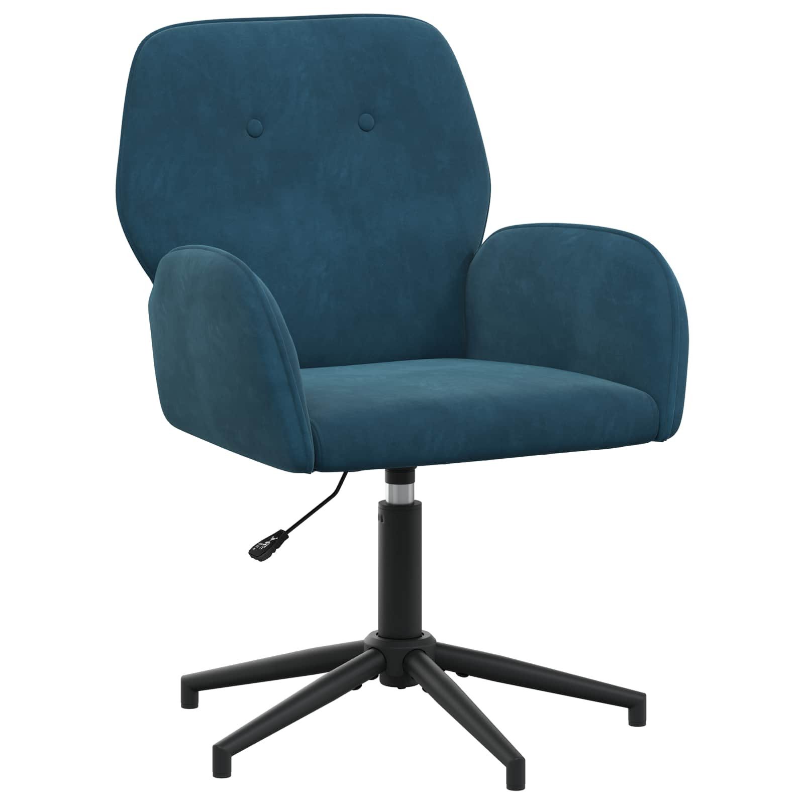 vidaXL Bürostuhl Drehstuhl 54 x 55 x 90 cm Blau Samt (1 St)