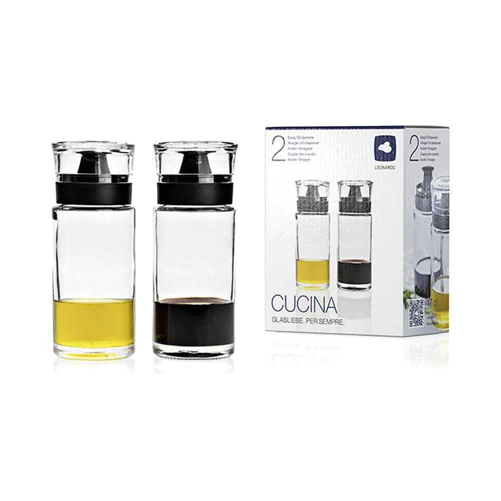 LEONARDO Ölspender Cucina Essig- und Ölflasche 2er Set