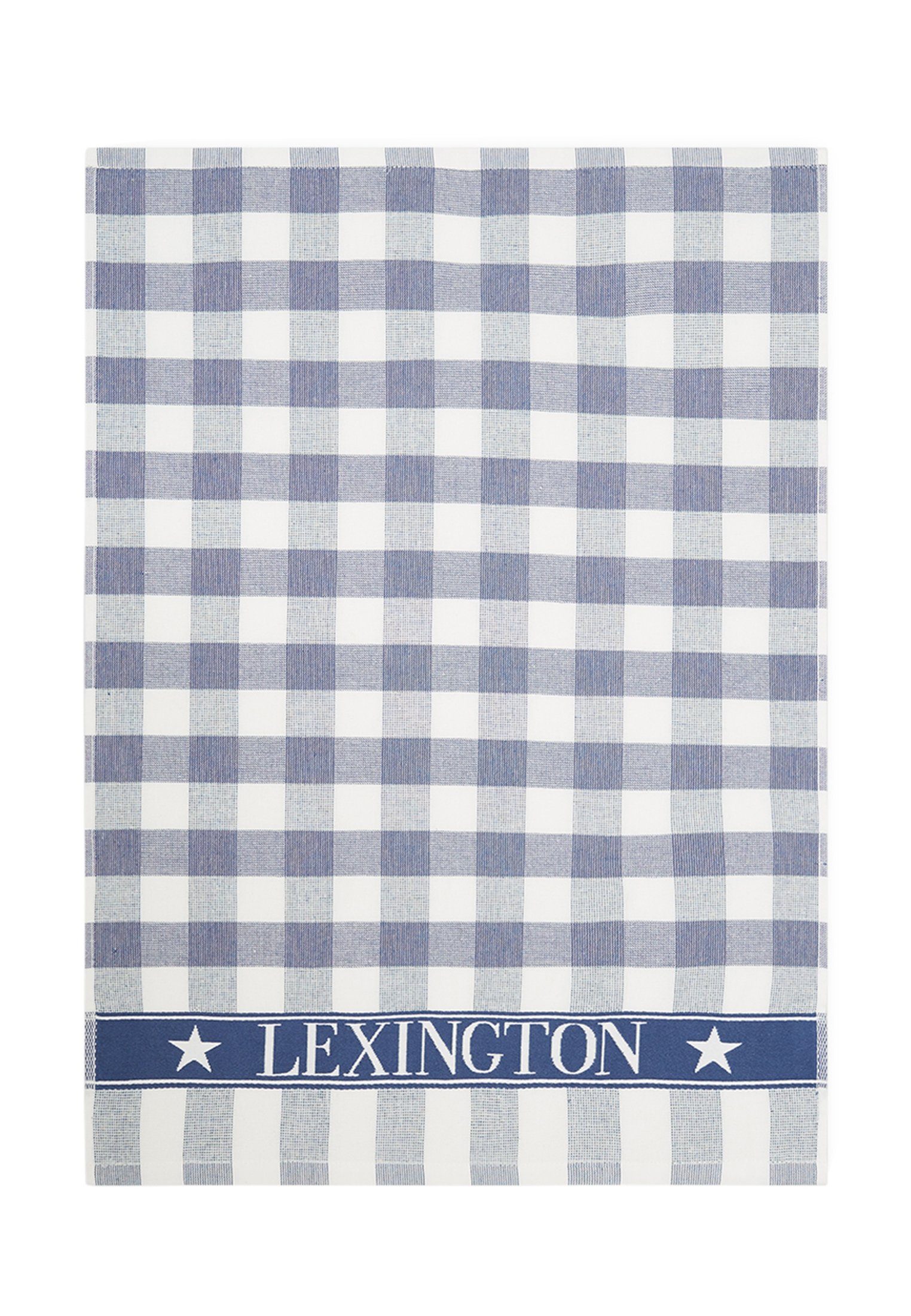 Lexington Handtuch Icons Checked Cotton Terry blue/white