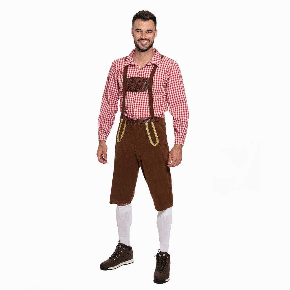 MIESEPETER Trachten-Kostüm, Kostüm-Set bestehend aus Hose mit Trägern und Hemd