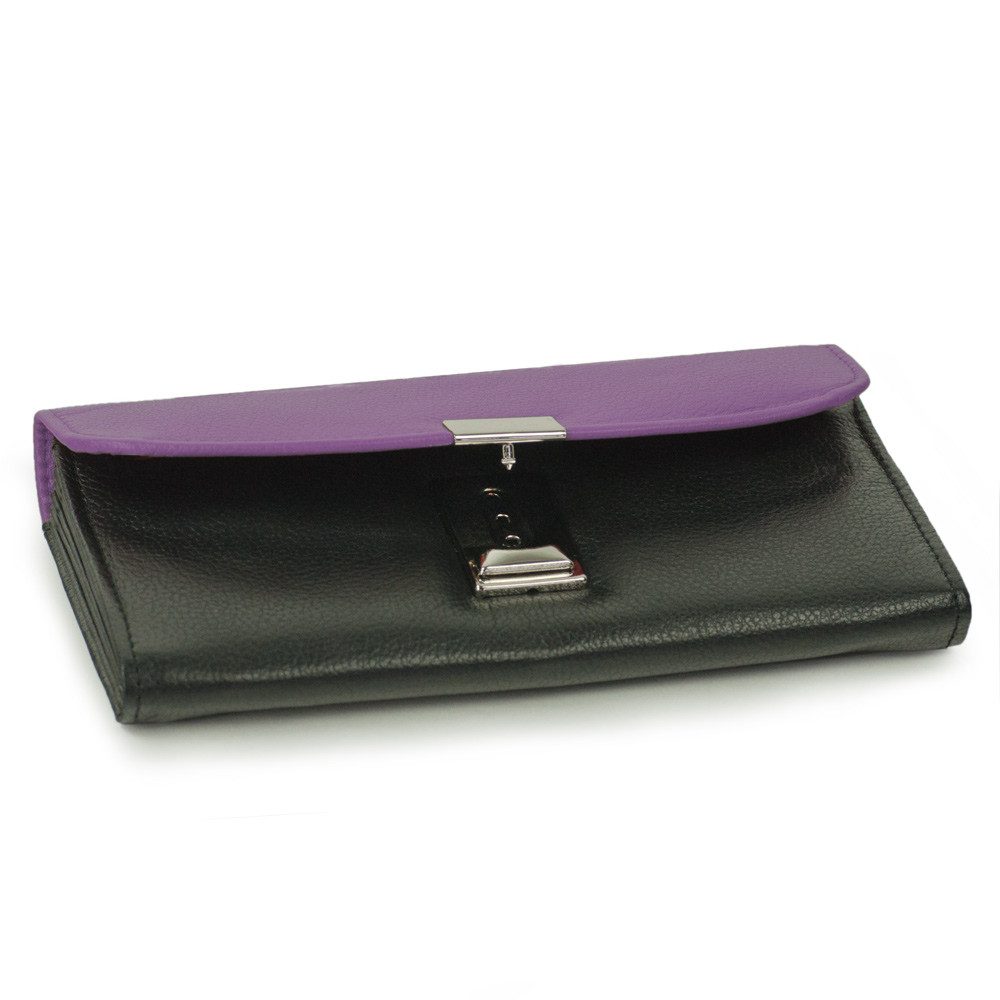 Hamosons Kellnerbörse Profi Kellnerbörse / Kellnergeldbeutel Schwarz mit Violett, Hamosons