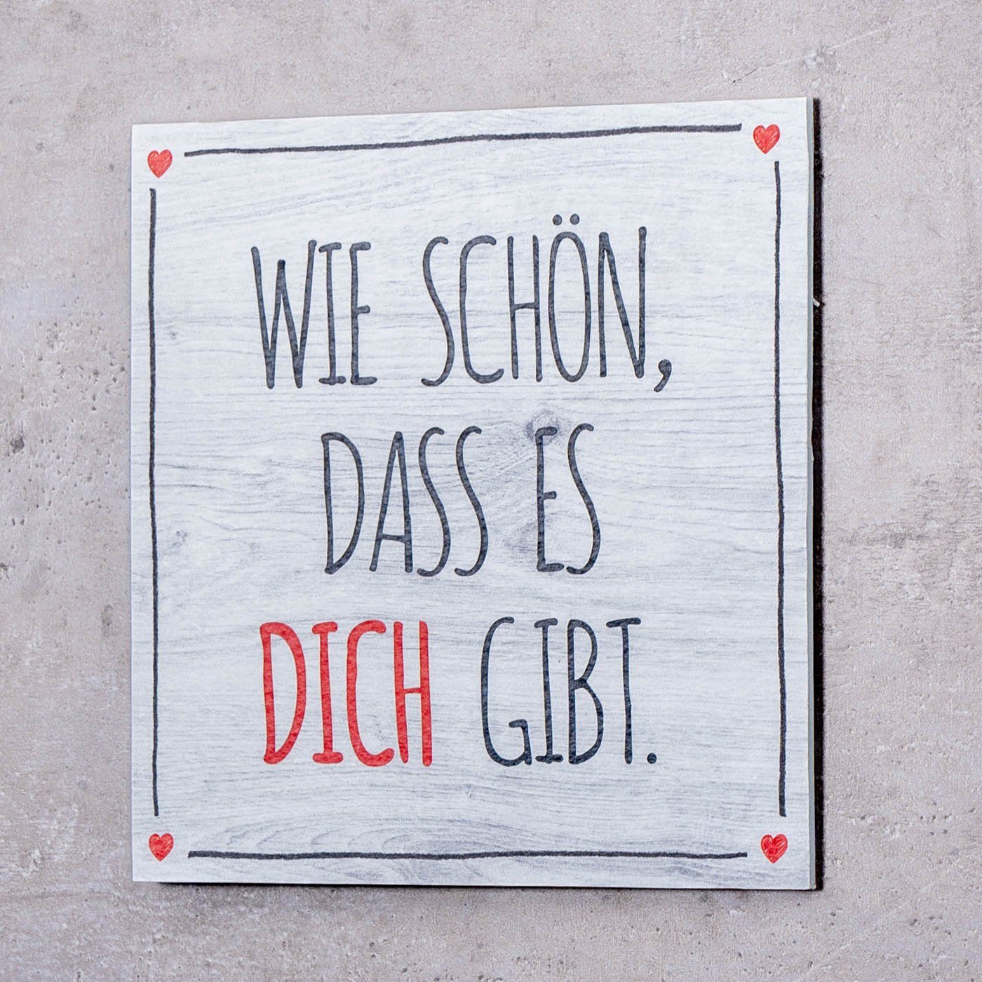 Levandeo® Wandbild, Wandbild 20x20cm Schön dass günstig online kaufen