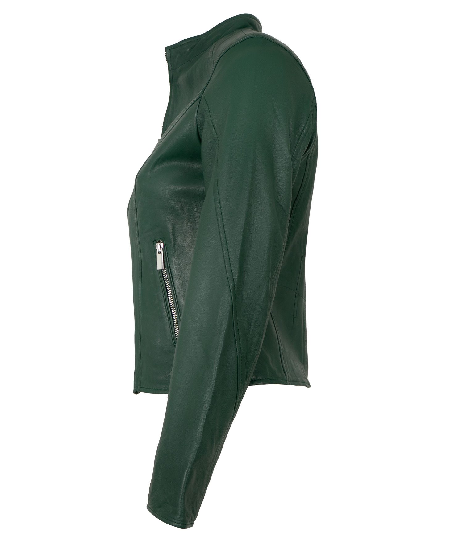 Jilani Lederjacke Fulya Jilani - Damen Lederjacke Lammnappa dunkelgrün günstig online kaufen