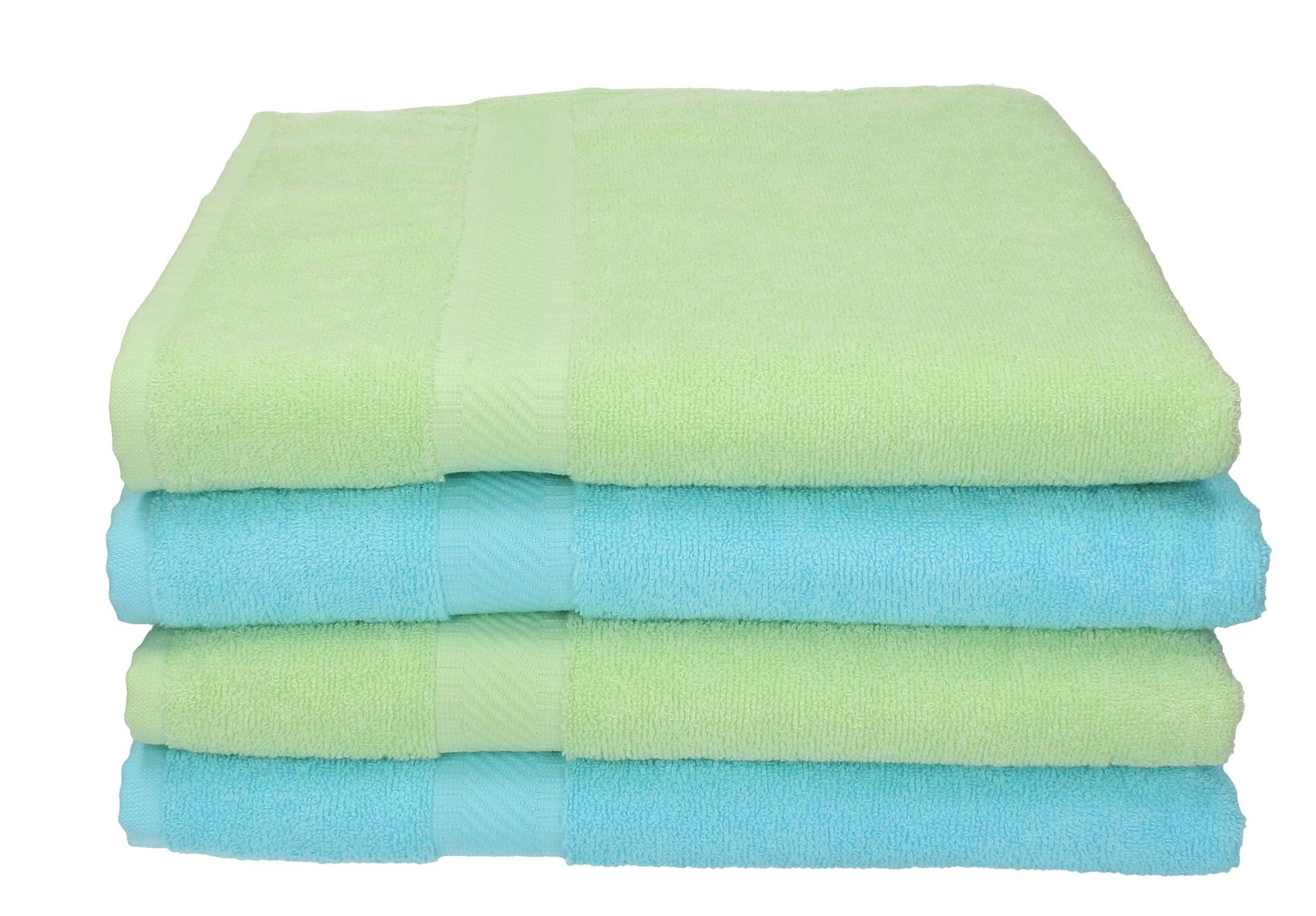 grün Baumwolle Duschtuch-Set Duschtücher Palermo Betz Stück Farbe Duschtücher 4 türkis, und 100%