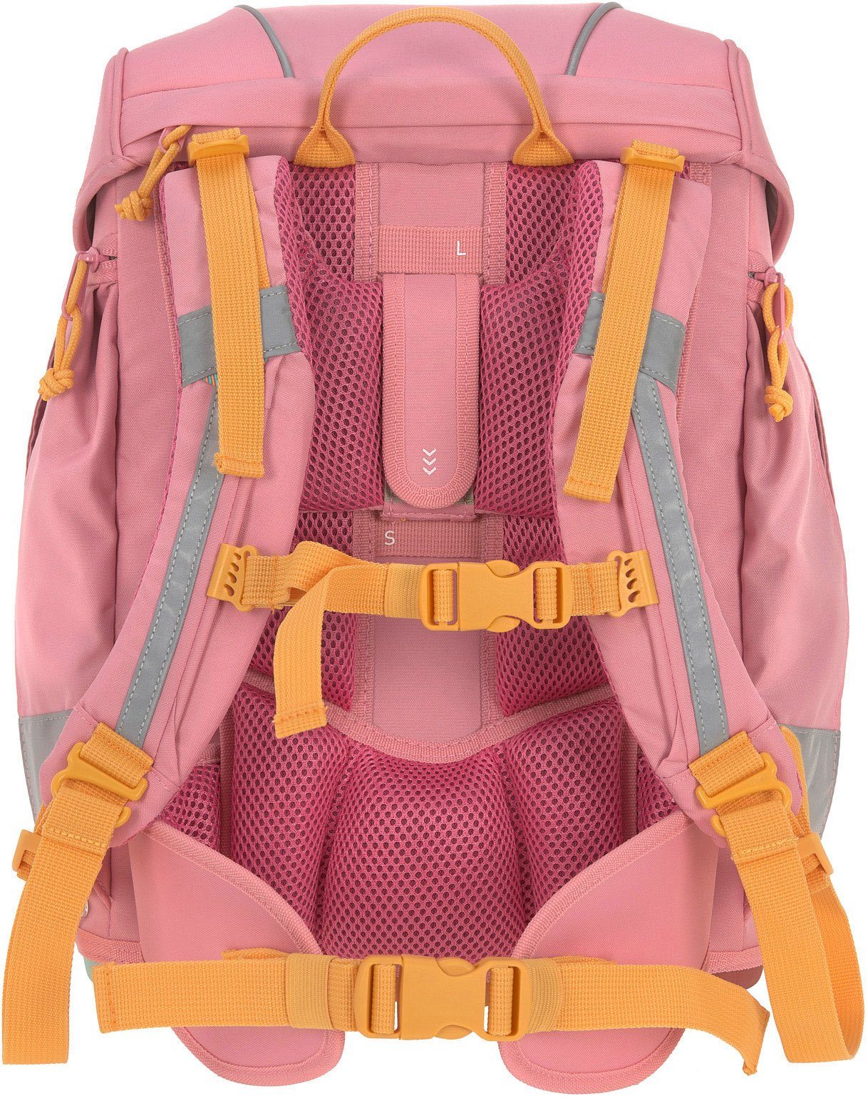 LÄSSIG Schulranzen Unique, Boxy, Pink (Set, 7-tlg), PETA-approved vegan; aus recycelten PET-Flaschen