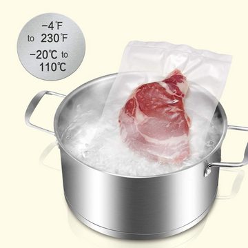 Bonsenkitchen Vakuumierbeutel-Adapter Bonsenkitchen VB8904 Profi-Vakuumbeutel für Vakuumierer und Lebensmittel-Vakuumierer, kochfester und Sous-Vide-Beutel 2 Rollen 28 x 600 cm