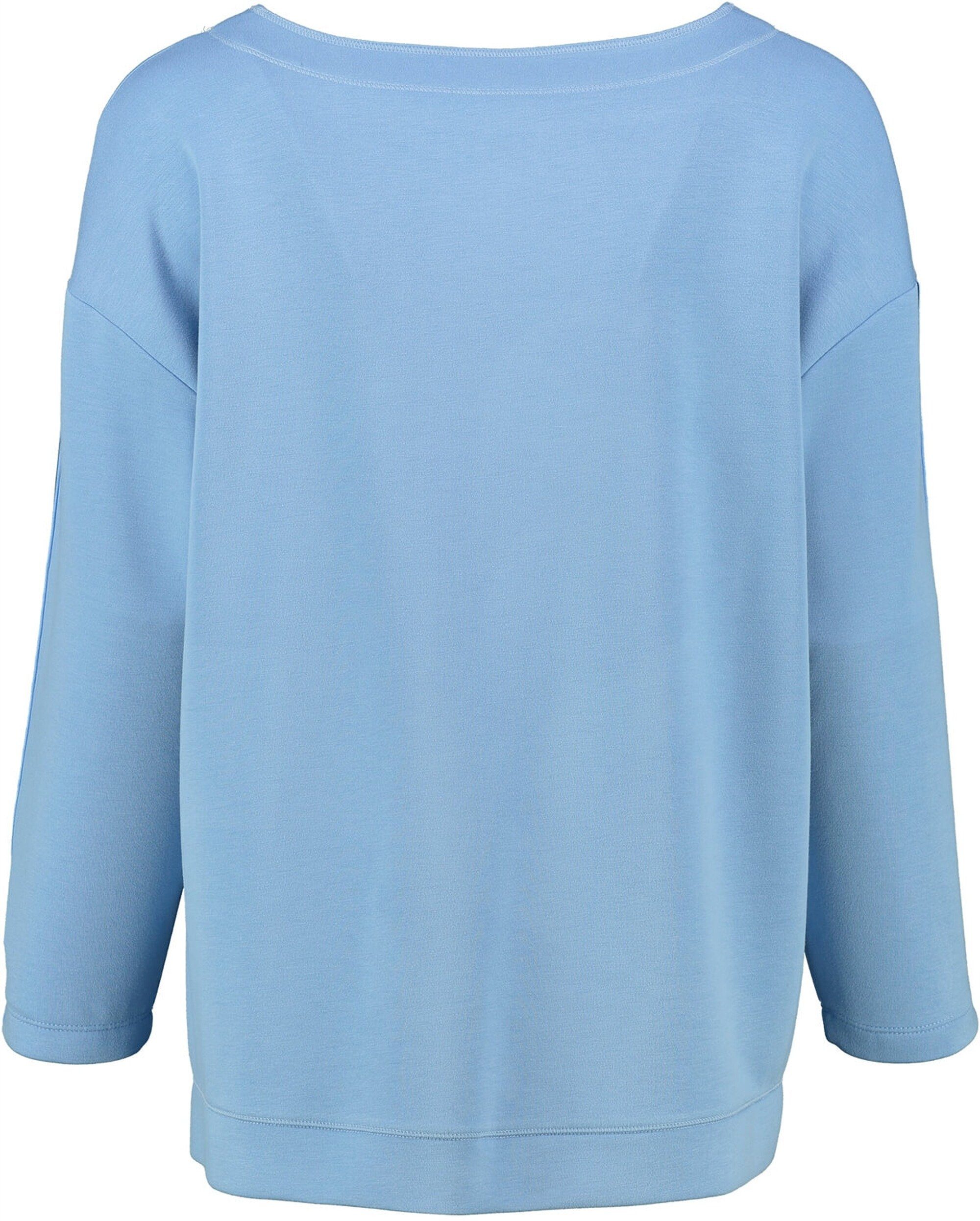 Strickpullover Qualität Rabe blau softer RABE Jersey-Shirt 3/4-Arm in