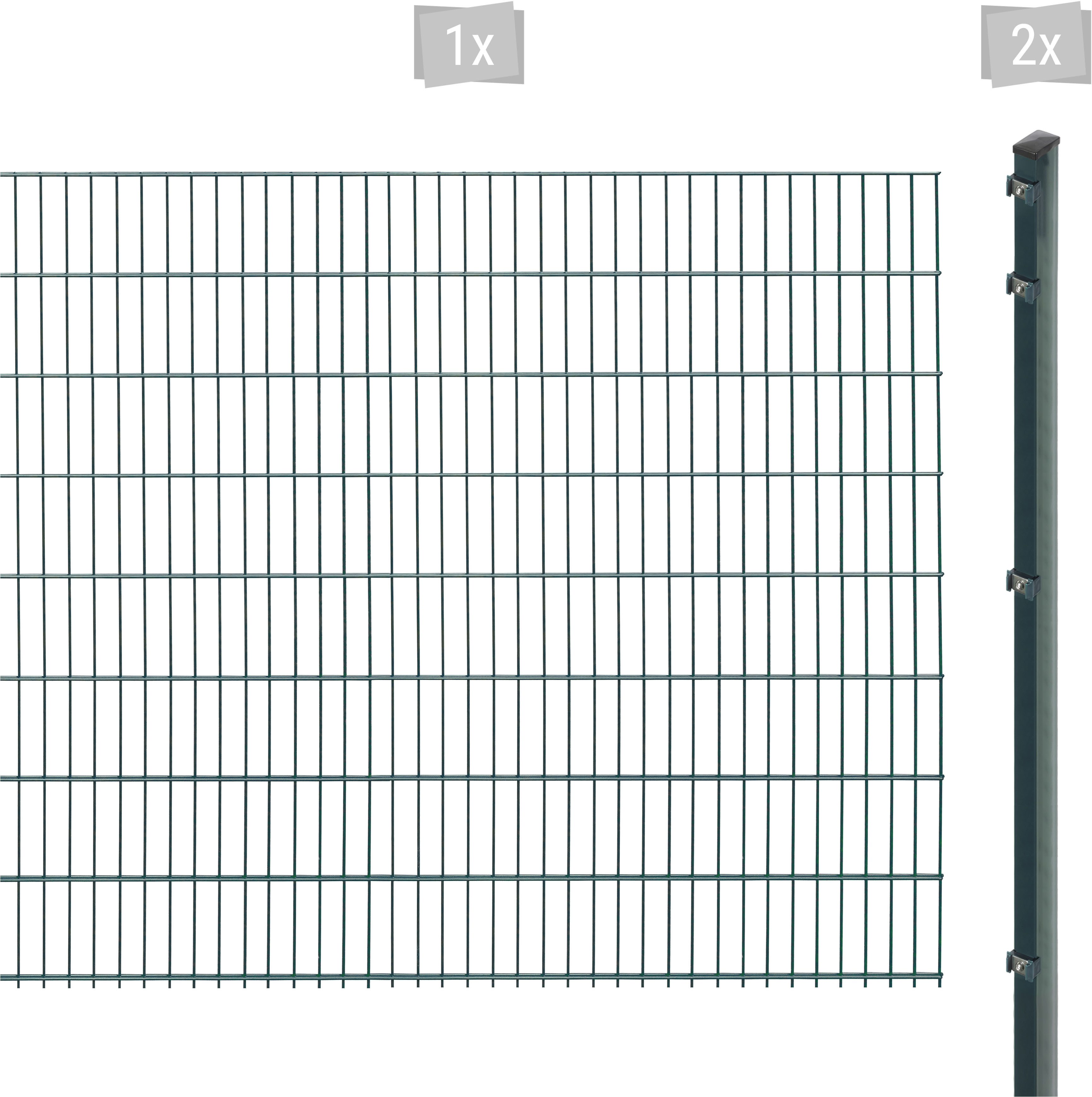 Arvotec Doppelstabmattenzaun EXCLUSIVE 163 zum Einbetonieren, (Set, 3-St), Zaunhöhe 163 cm, Zaunlänge 2 - 60 m