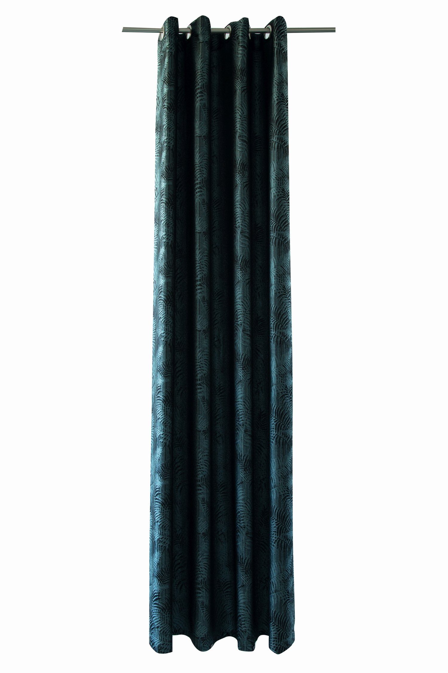 HOMING, Ösenschal Lichtschutz, petrol Bali Farbe: 140x245cm Vorhang,