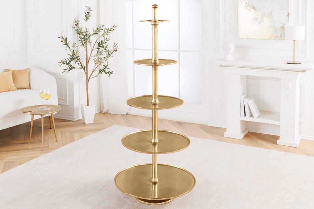 riess-ambiente Dekoetagere ABSTRACT 150cm gold (5-stöckig) (Einzelartikel, 1 St), Esszimmer · Metall · für Deko, Gläser, Süßigkeiten · 5 Etagen · Design