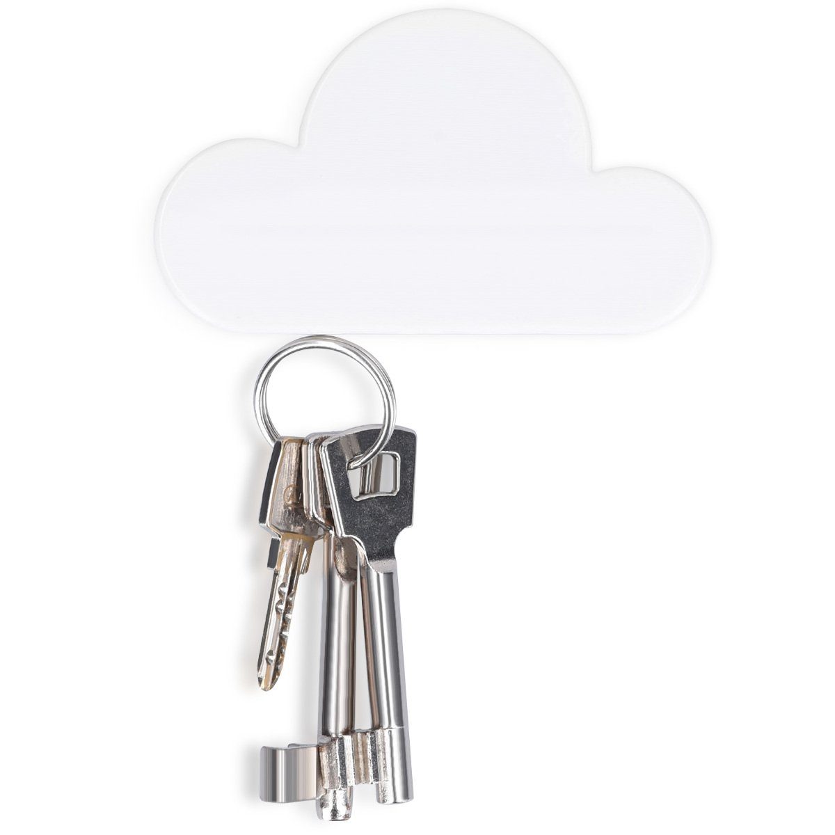 kwmobile Schlüsselbrett Magnet Schlüsselhalter Wolke - magnetischer Halter in Weiß, (1 St), Magnet Schlüsselhalter Wolke