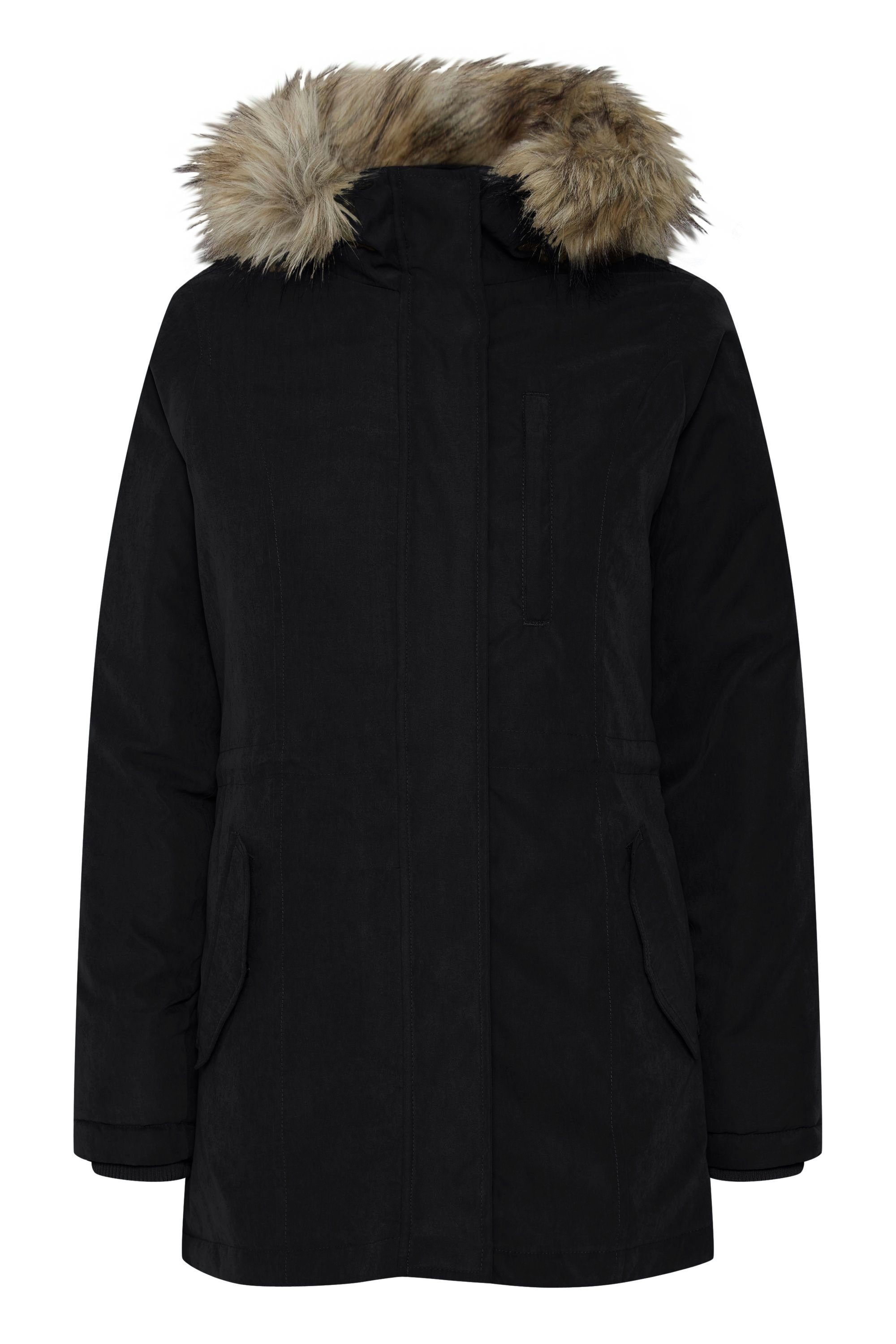 Black mit OXMO Winterparka OXLoka Parka (194007) Kapuze