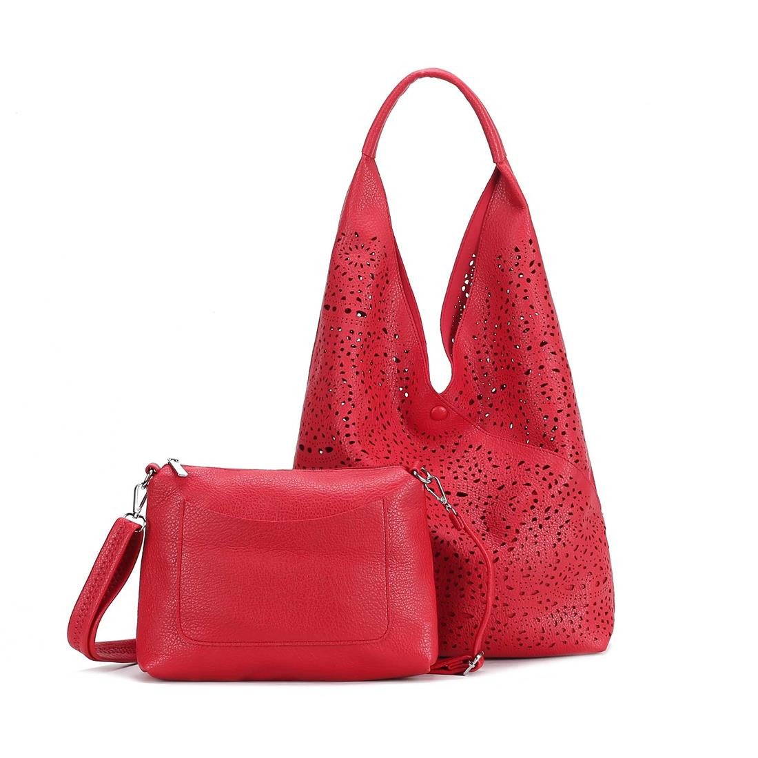 Schultertasche DAMEN XXL SHOPPER Set HOBO Cross Over Body Bag Umhängetasche Beutel