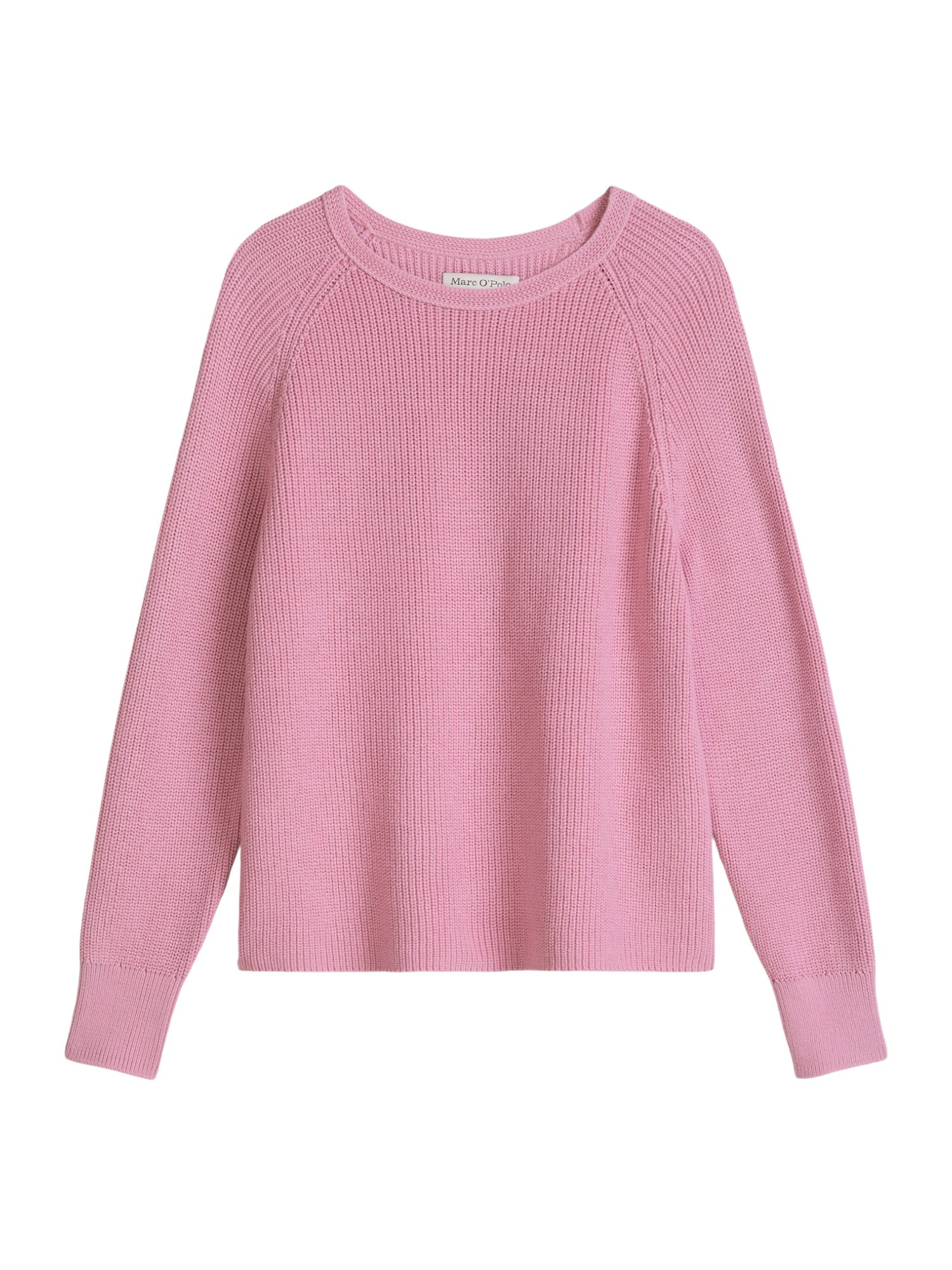 Marc O'Polo Langarmshirt rosa,Casual,Baumwolle,Unifarben,Rundhals,Lang,Regular Fit