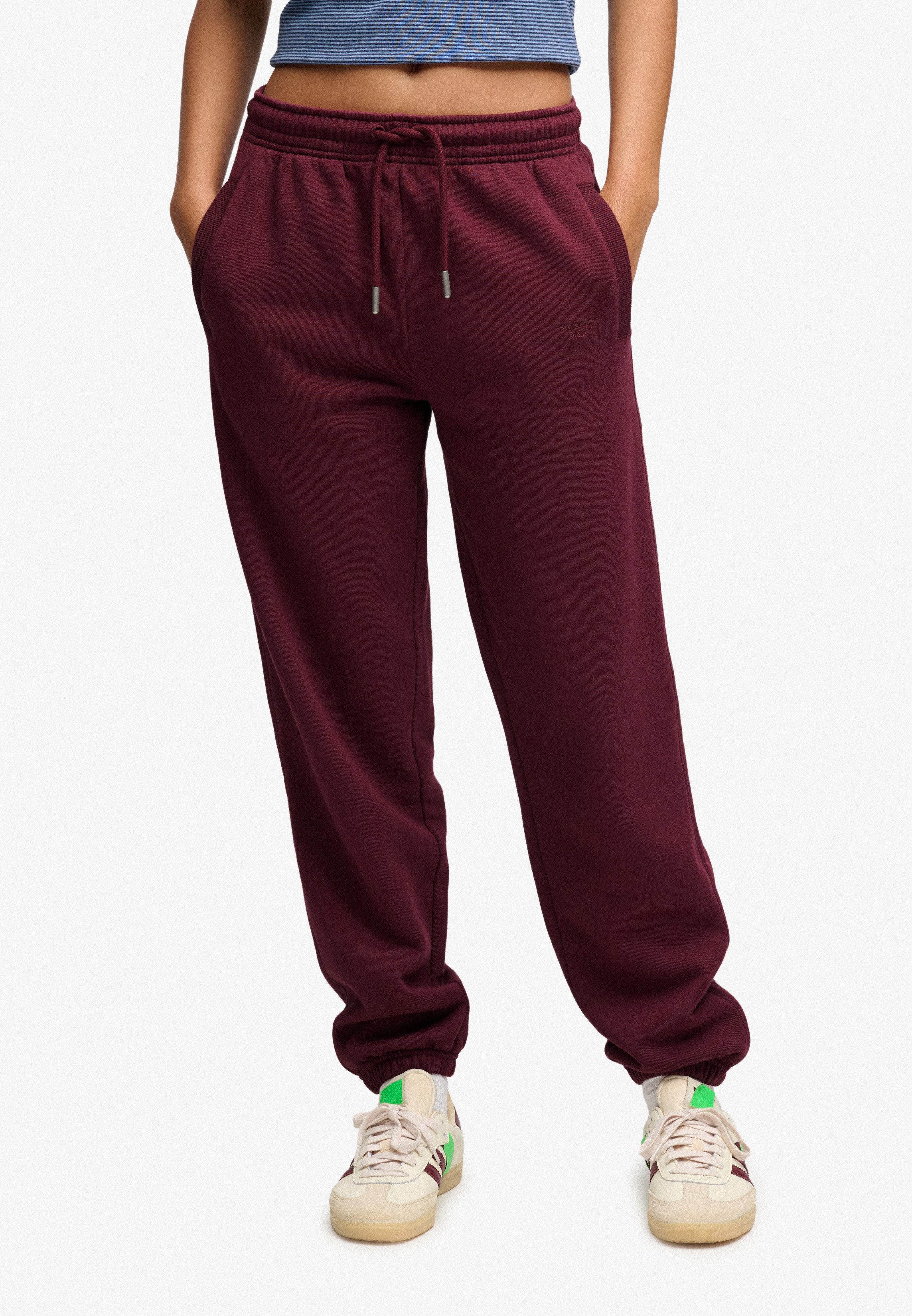 Superdry Sweathose SIGNATURE EMB CUFFED JOGGER Baumwollmischung, relaxed fit