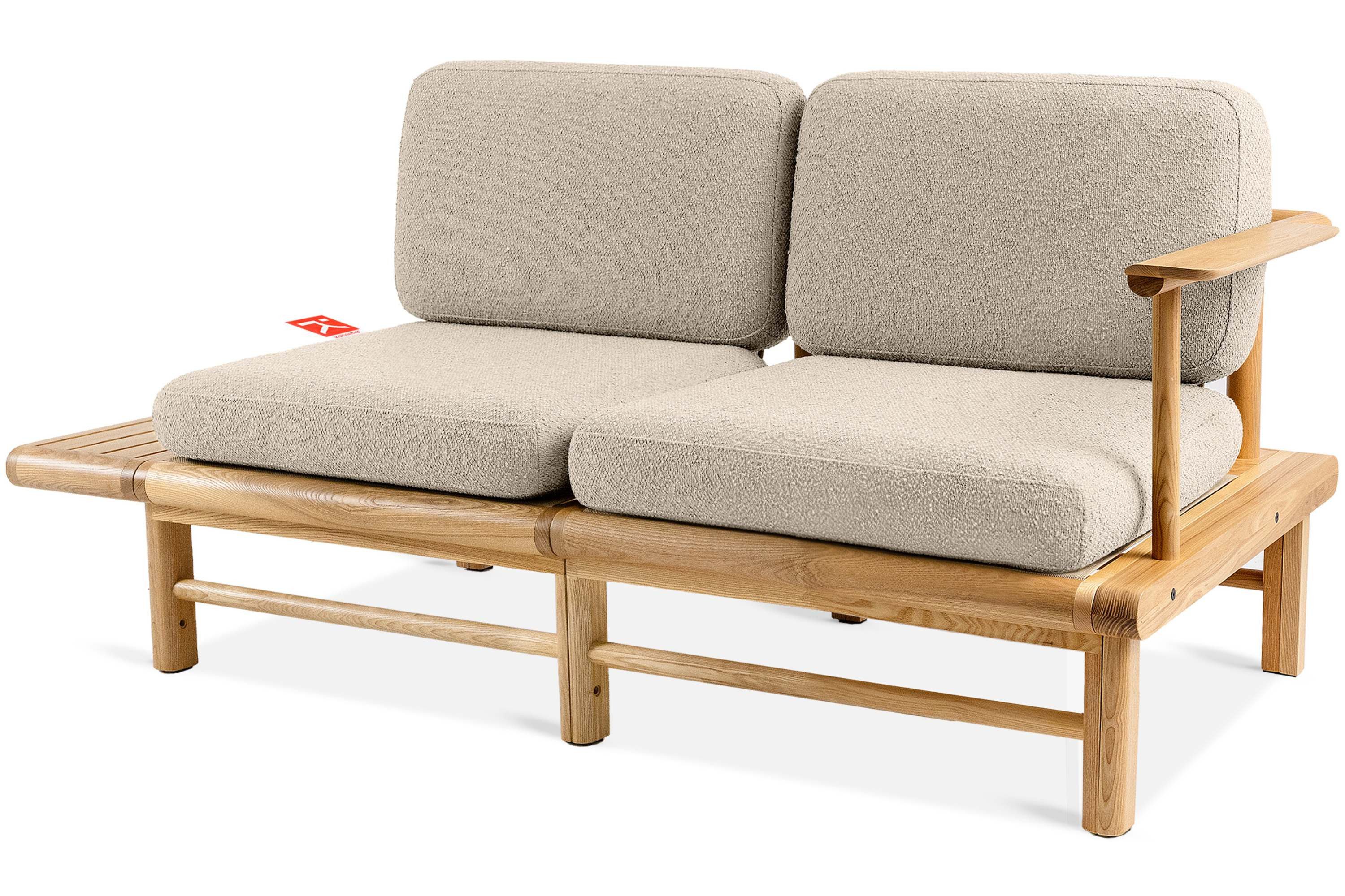 KONSIMO® Sofa ATREDA Gartensofa 2-Sitzer, mit Ablage, hergestellt in der EU, handgefertigt