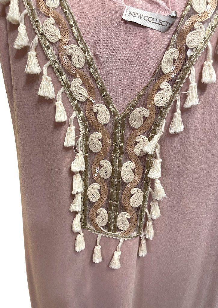 BZNA Midikleid Pailletten Fransen Kleid Tunika