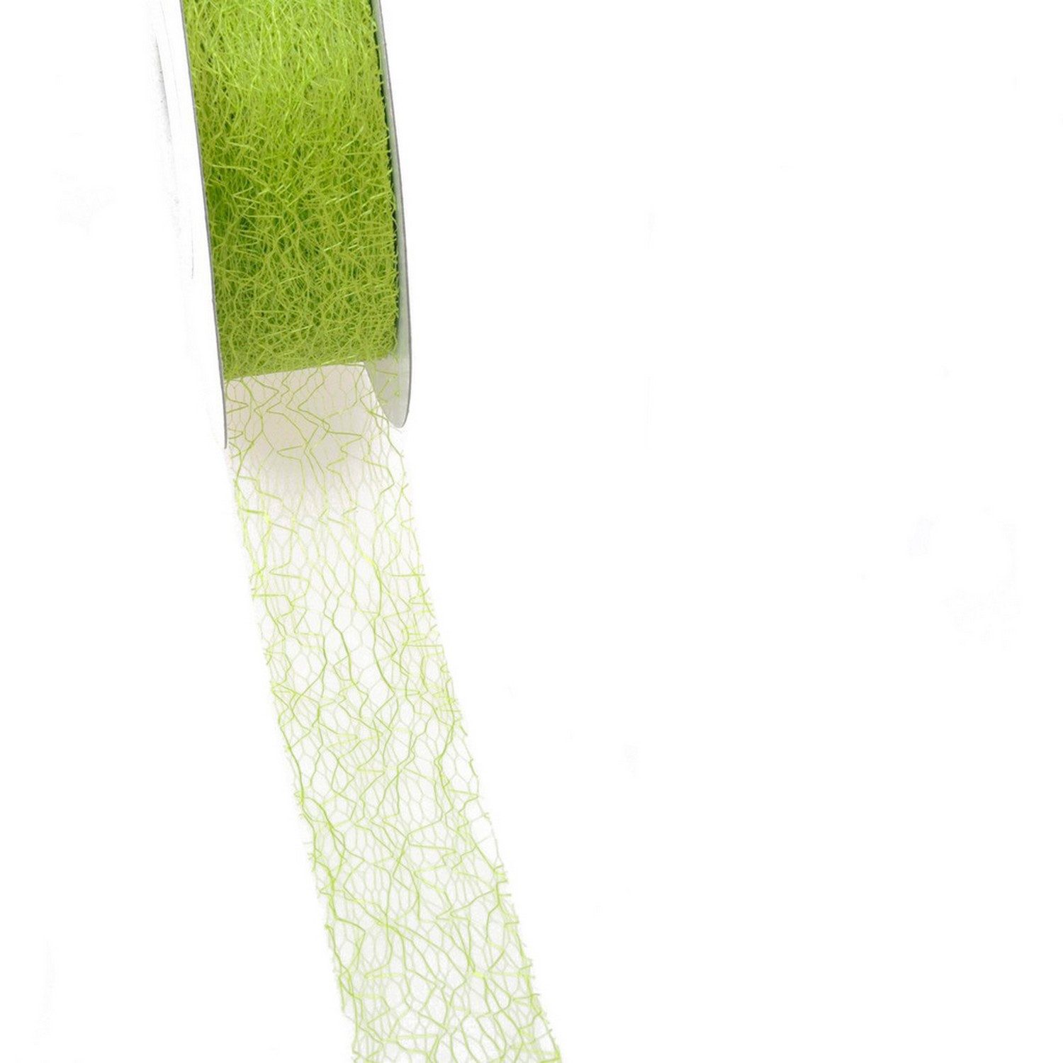 Deko AS Tischläufer Spiderweb Dekoband - 3cm - hellgrün - 25m - 67 007-R 30 (1-tlg, 1 Rolle Tischläufer), Strapazierfähig