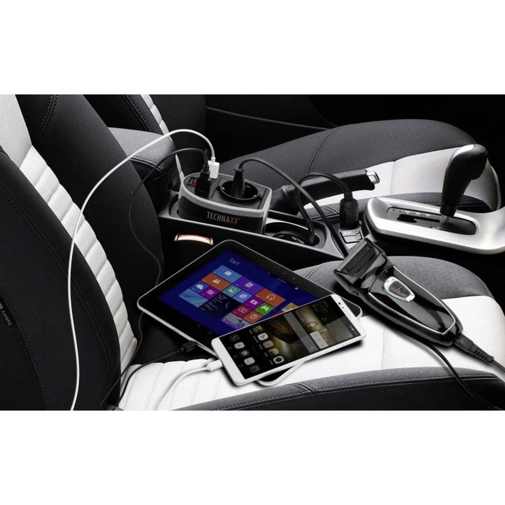 Technaxx Wechselrichter Wechselrichter 4645, Dosenform für Getränkehalter