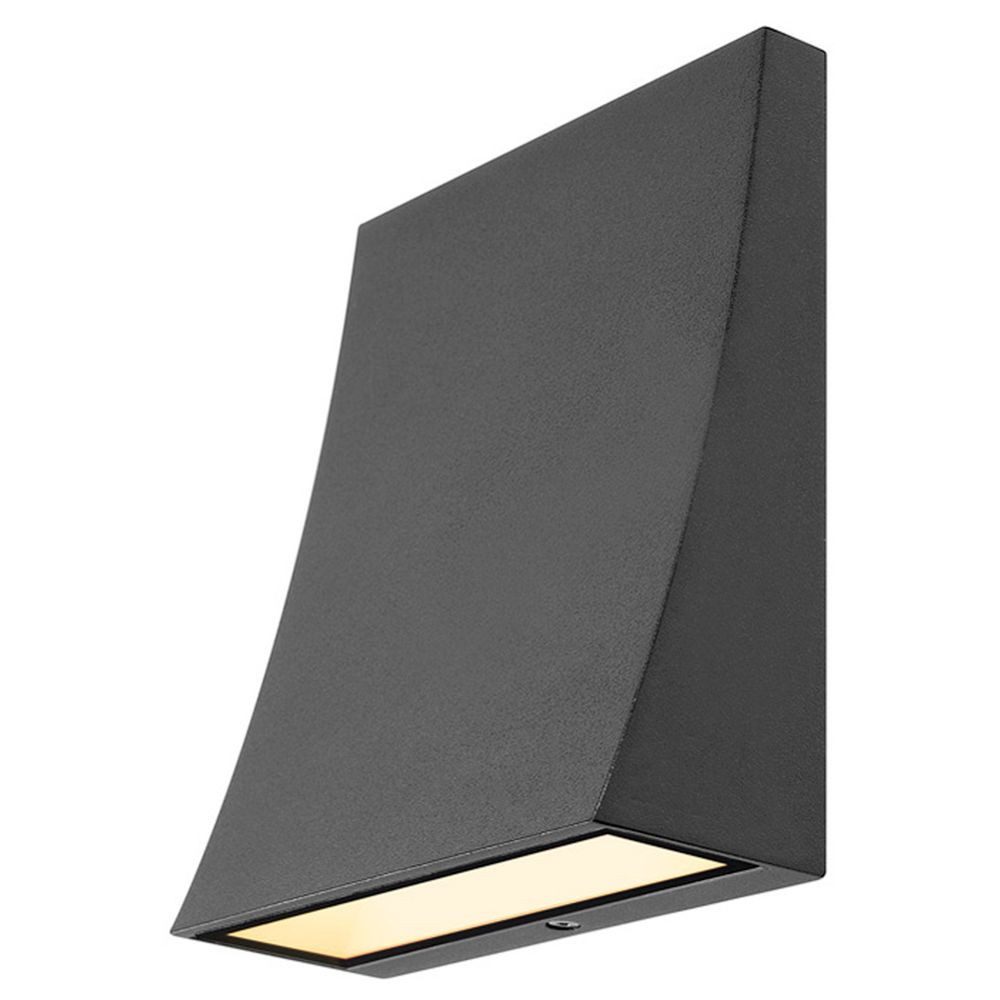 SLV Außen-Wandleuchte LED Außenwandleuchte Delwa, 3000K, IP44, schwarz, LED