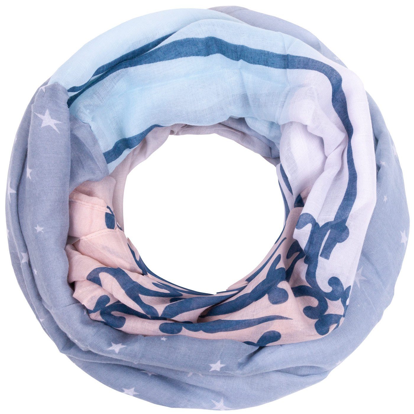 Faera Loop, Damen Schal Sterne weicher und leichter Damen Loop Rundschal günstig online kaufen