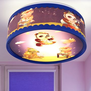 Globo Dekolicht, Leuchtmittel nicht inklusive, Kinder Decken Leuchte blau bunt Tier Motiv Lampe Spiel