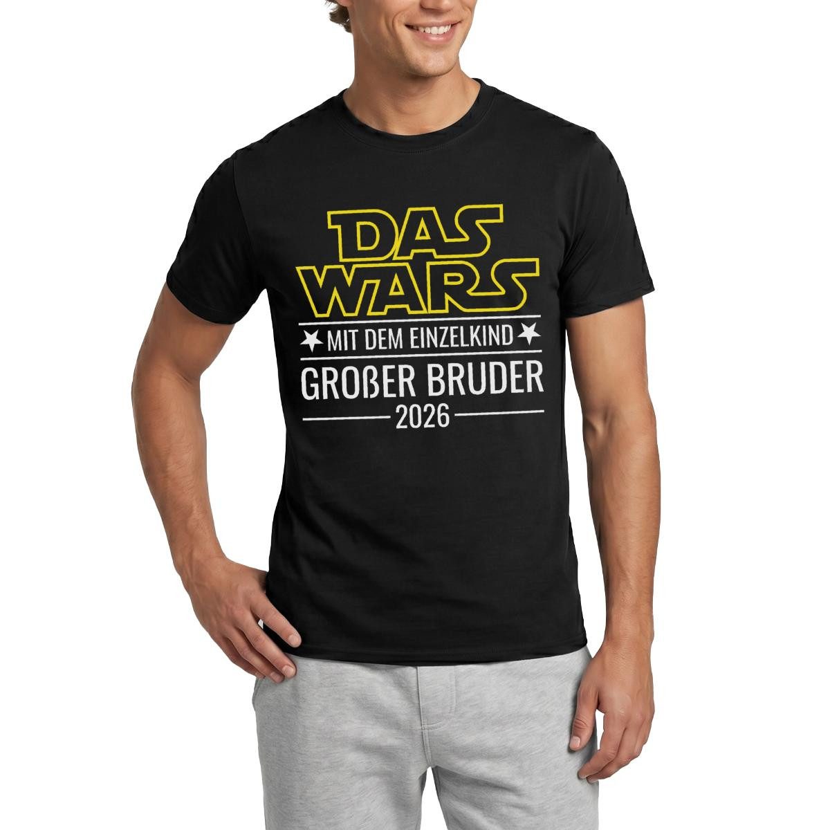Spreadshirt T-Shirt Das wars mit dem Einzelkind - Großer Bruder 2026 Männer T-Shirt (1-tlg)