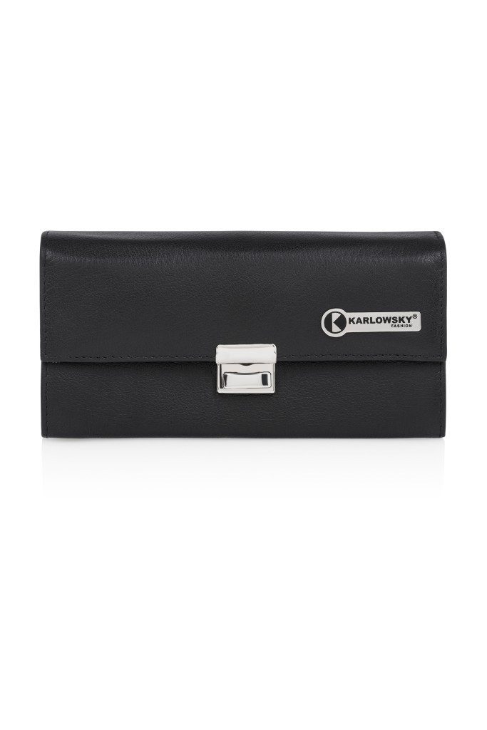 Karlowsky Fashion Kellnerbörse Karlowsky Kellnerbörse (Geldbörse) 18,2 x 10 cm Leder Schwarz