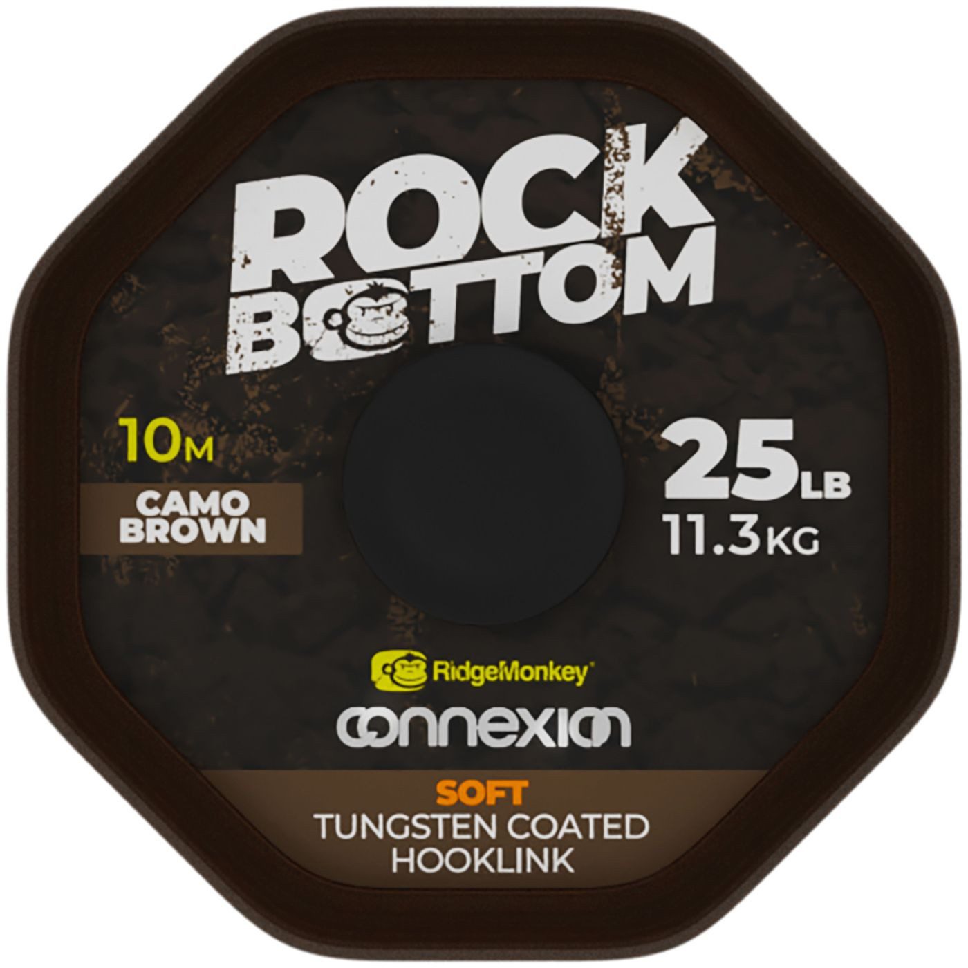 RidgeMonkey® Vorfachschnur RidgeMonkey Rock Bottom Soft Coated 25lb - 10m Vorfachschnur, (10-St)