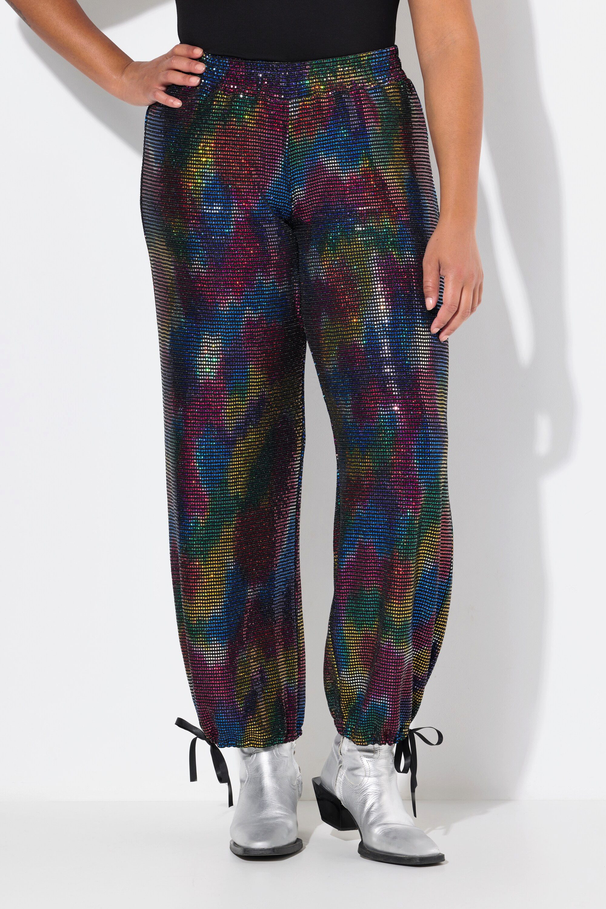 Angel of Style Schlupfhose Hose gerades Bein Paillettenoptik Elastikbund günstig online kaufen