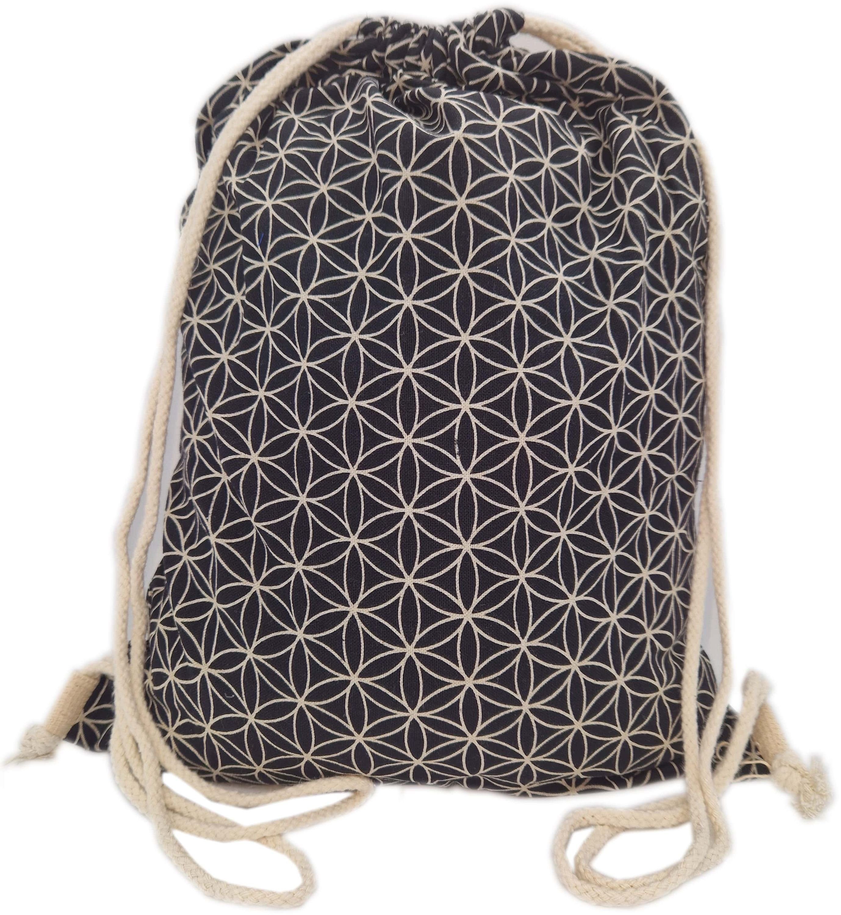 PANASIAM Turnbeutel Sportbeutel aus Baumwolle mit traditionellen japanischen Mustern, bedruckt auch als Schuhbeutel Yogatasche Gymbag mit Tunnelzug