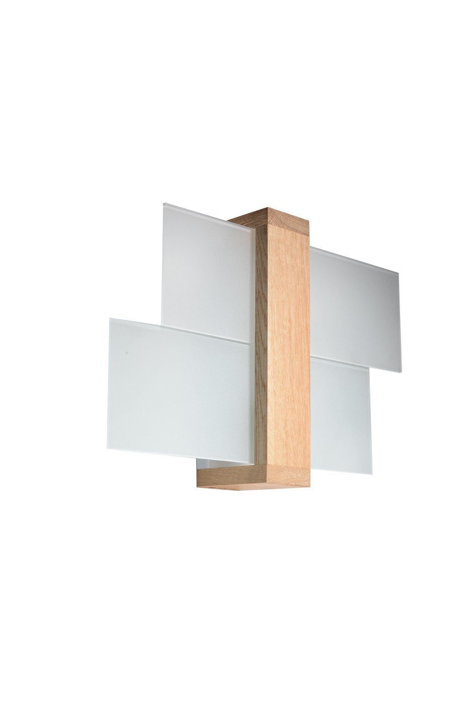 Licht-Erlebnisse Wandleuchte LEDA, ohne Leuchtmittel, Wandlampe Holz Glas Kunstvoll vielseitig Flur Treppe Wohnzimmer
