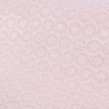 SCHÖNER LEBEN. Stoff Wellness Fleece Relief Sterne einfarbig rosa 1,5m Breite, pflegeleicht