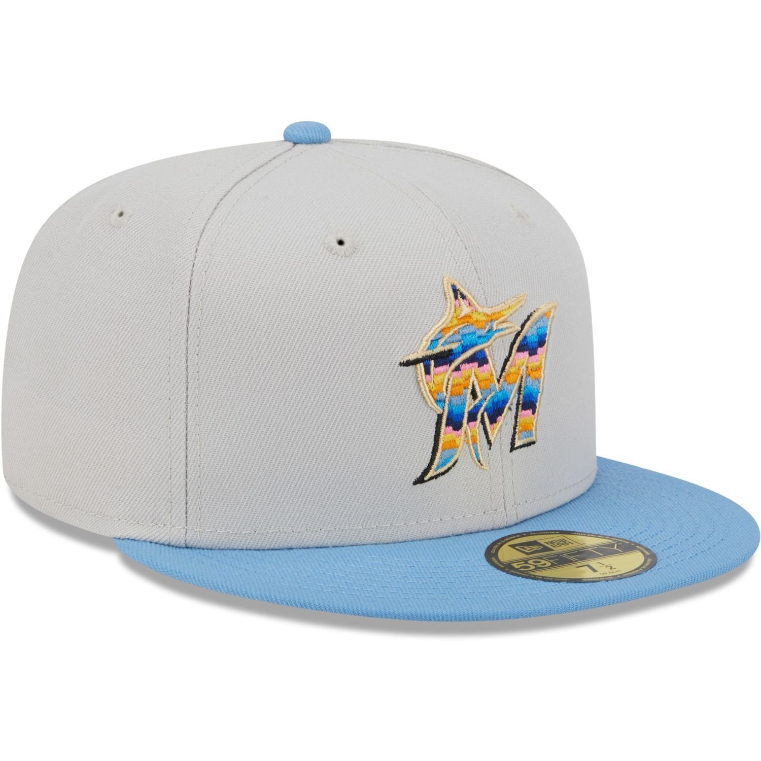 New Fitted Marlins Miami Era BEACHFRONT Cap 59Fifty