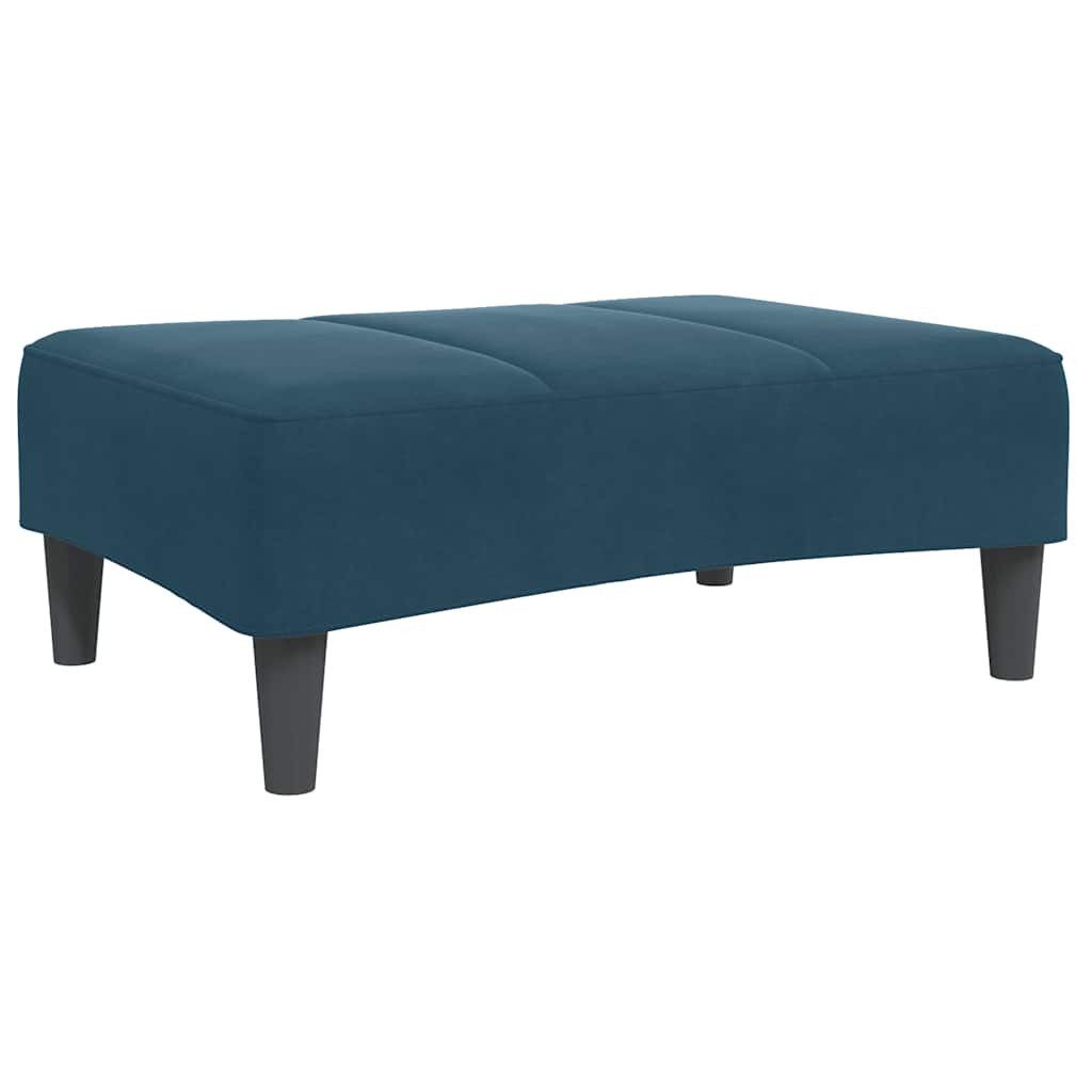 vidaXL Polsterhocker Fußhocker Blau 77x55x31 cm Samt (1 St)