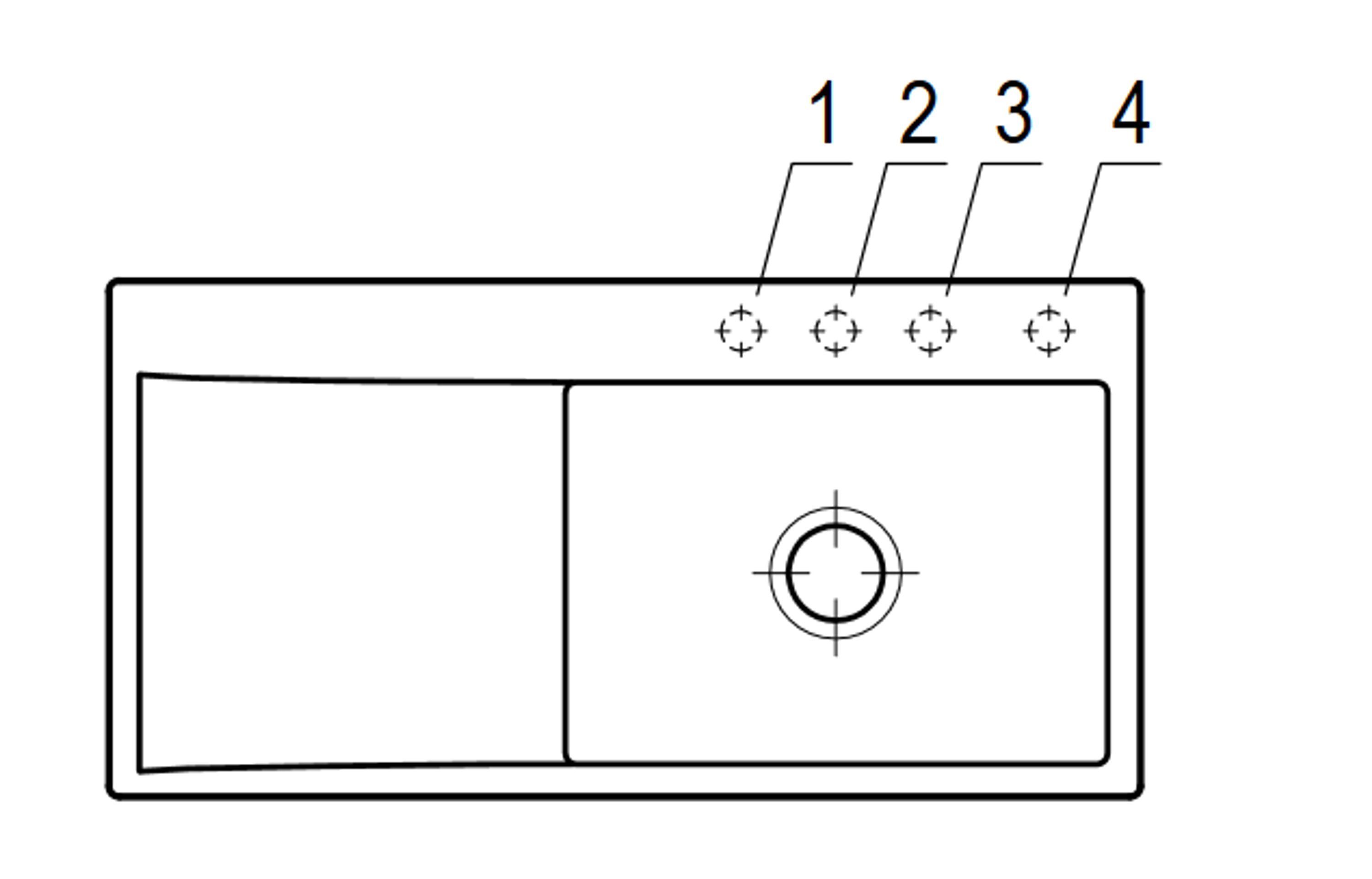 Villeroy & Boch i4, 3361 cm, möglich links Serie, rechts und 98/22 Becken 1F Rechteckig, Subway Küchenspüle