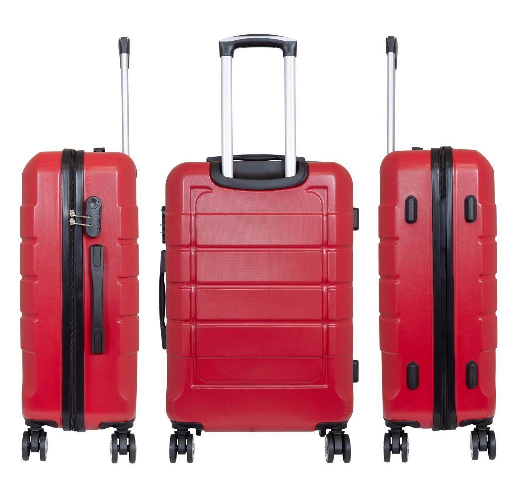 MONOPOL® Trolleyset - 77,67,55 Koffer-Set 3 - cm, 3-teilig rot - Farben