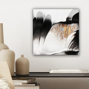 OneMillionCanvasses® Leinwandbild Gold - Abstrakt - Design, (1 St), Wandbild, Deko Schlafzimmer Wohnzimmer 20x20 cm