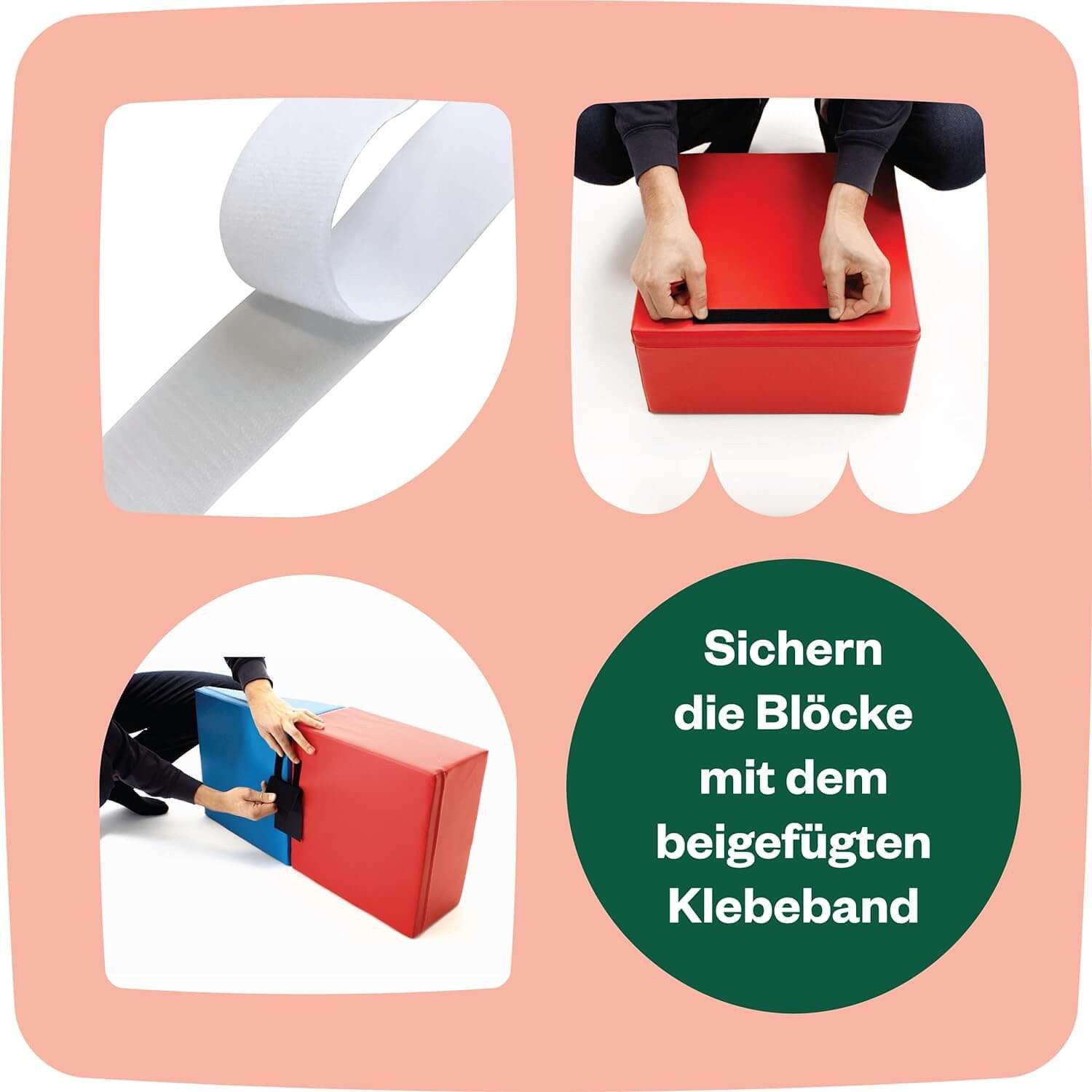 IGLUSoftplay IGLU Set 6 Corner Climber, Pastell/Grün/Honig - Schaubstoff-Bausteine Spielbauklötze, (Set), Modernes Design und hochwertige Verarbeitung