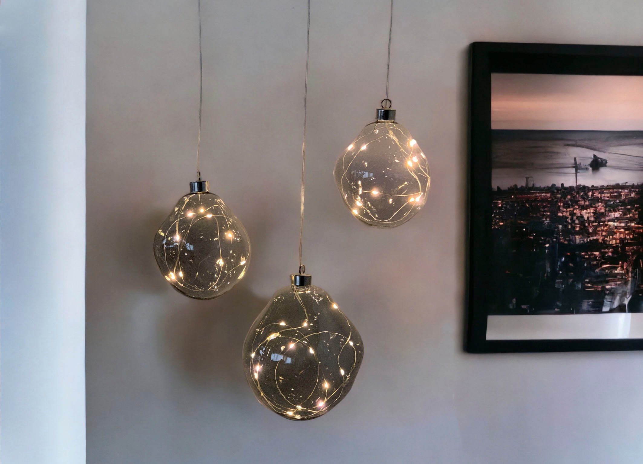 Leonique Dekokugel Birdelle, mit LED Beleuchtung, Weihnachtsdeko in organis günstig online kaufen