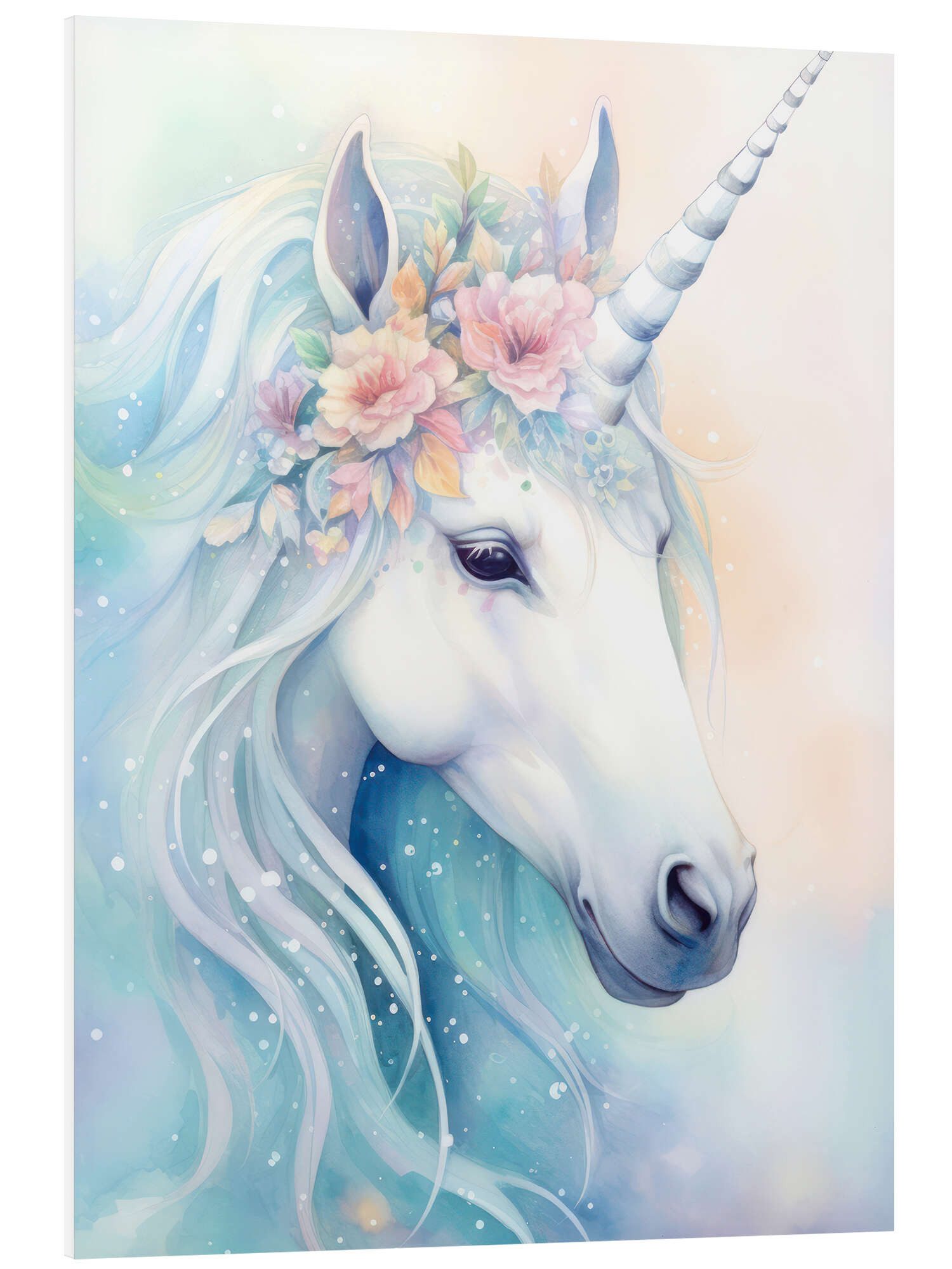 Posterlounge Wandbild Traumhaftes Einhorn, Dolphins DreamDesign, erhältlich als Poster, Leinwandbild, Wandsticker oder Acrylglasbild