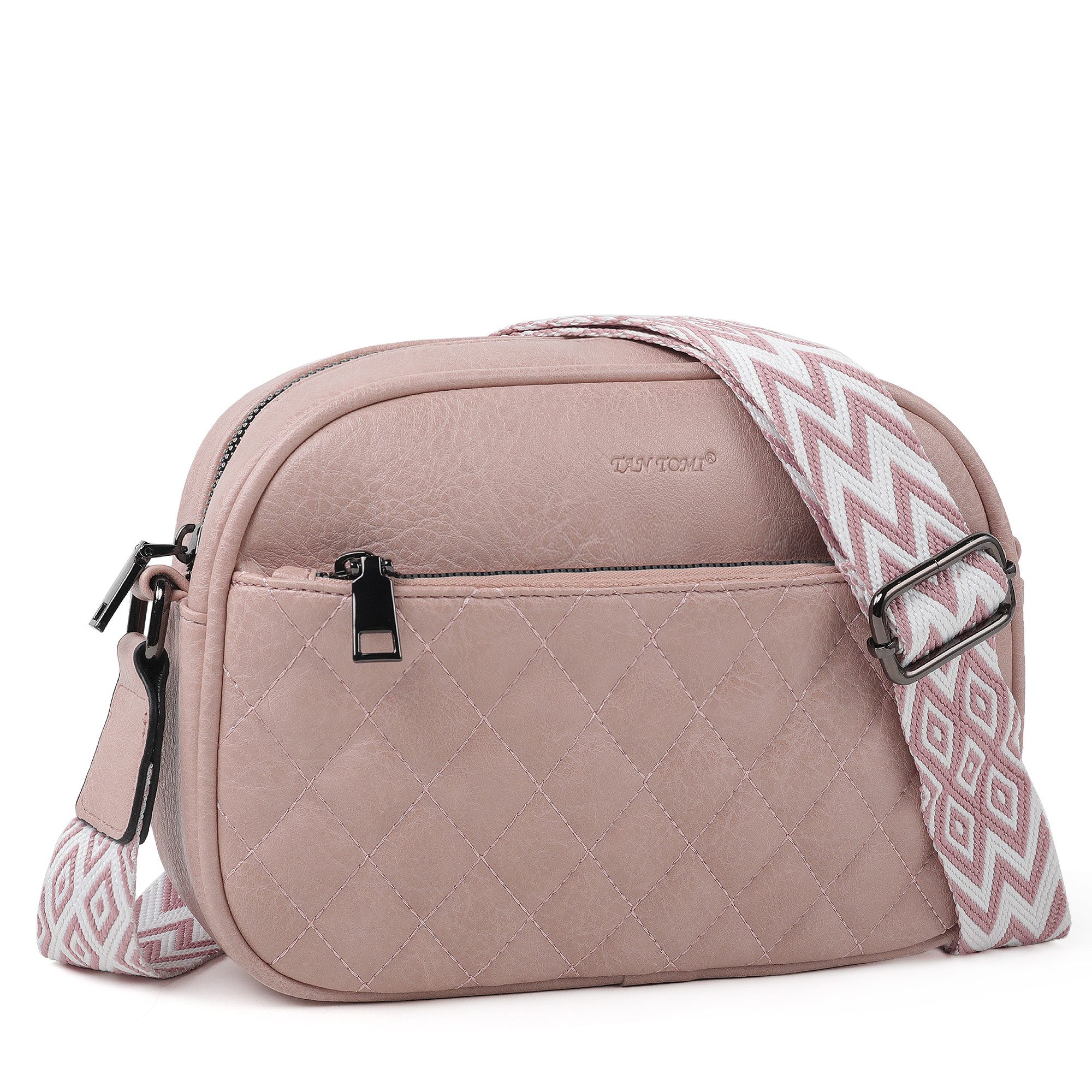 TAN.TOMI Umhängetasche Handy Damen, Multifunktional mit Fach Crossbody Bag, Kleine Handtaschen Moderne Taschen mit Breitem Schultergurt