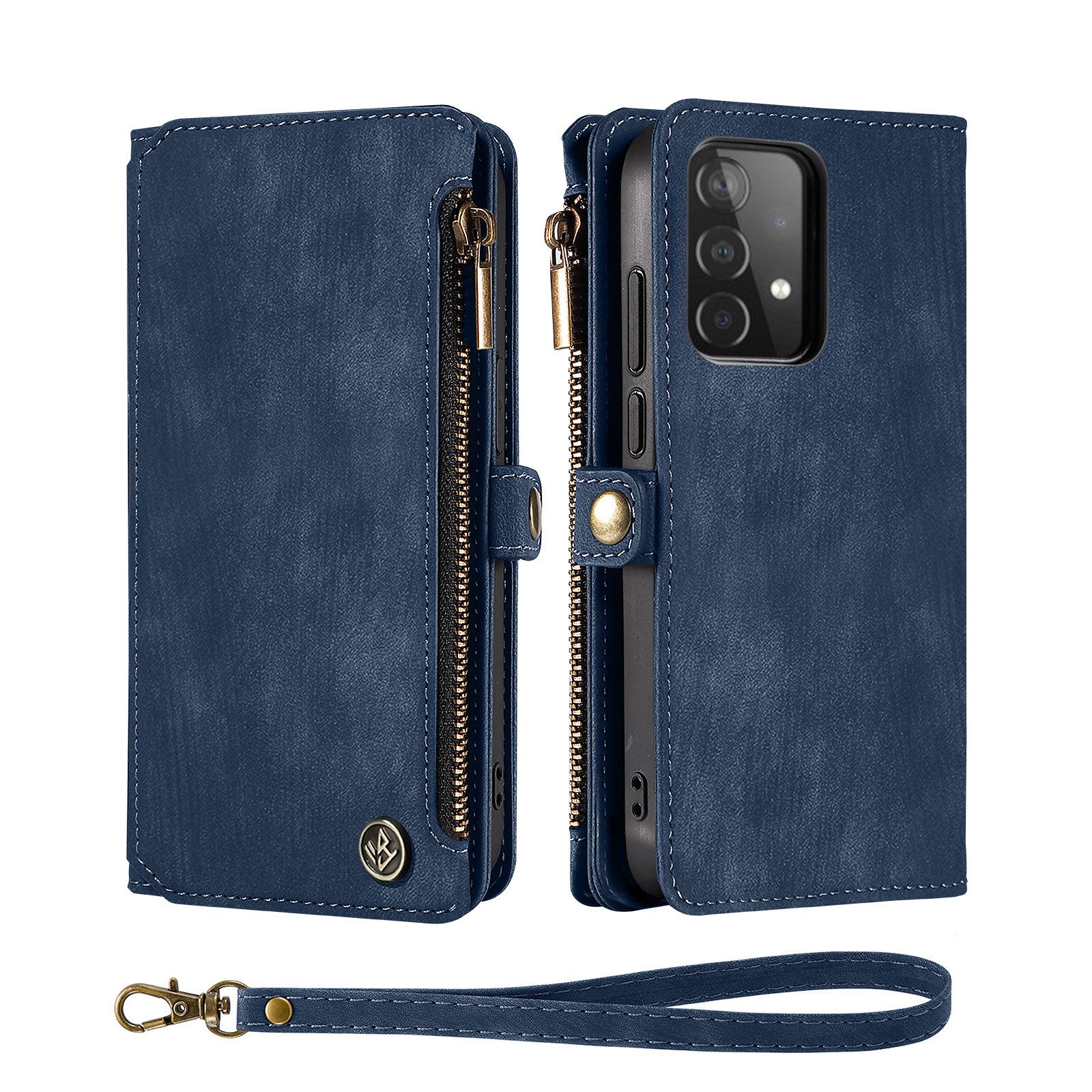 Tec-Expert Handyhülle Geldbörse Hülle mit RFID Schutz für Samsung Galaxy A53 5G 6.5 Zoll, 6.5", Klapphülle Cover Case mit Kartenfach Geldfach Münzfach