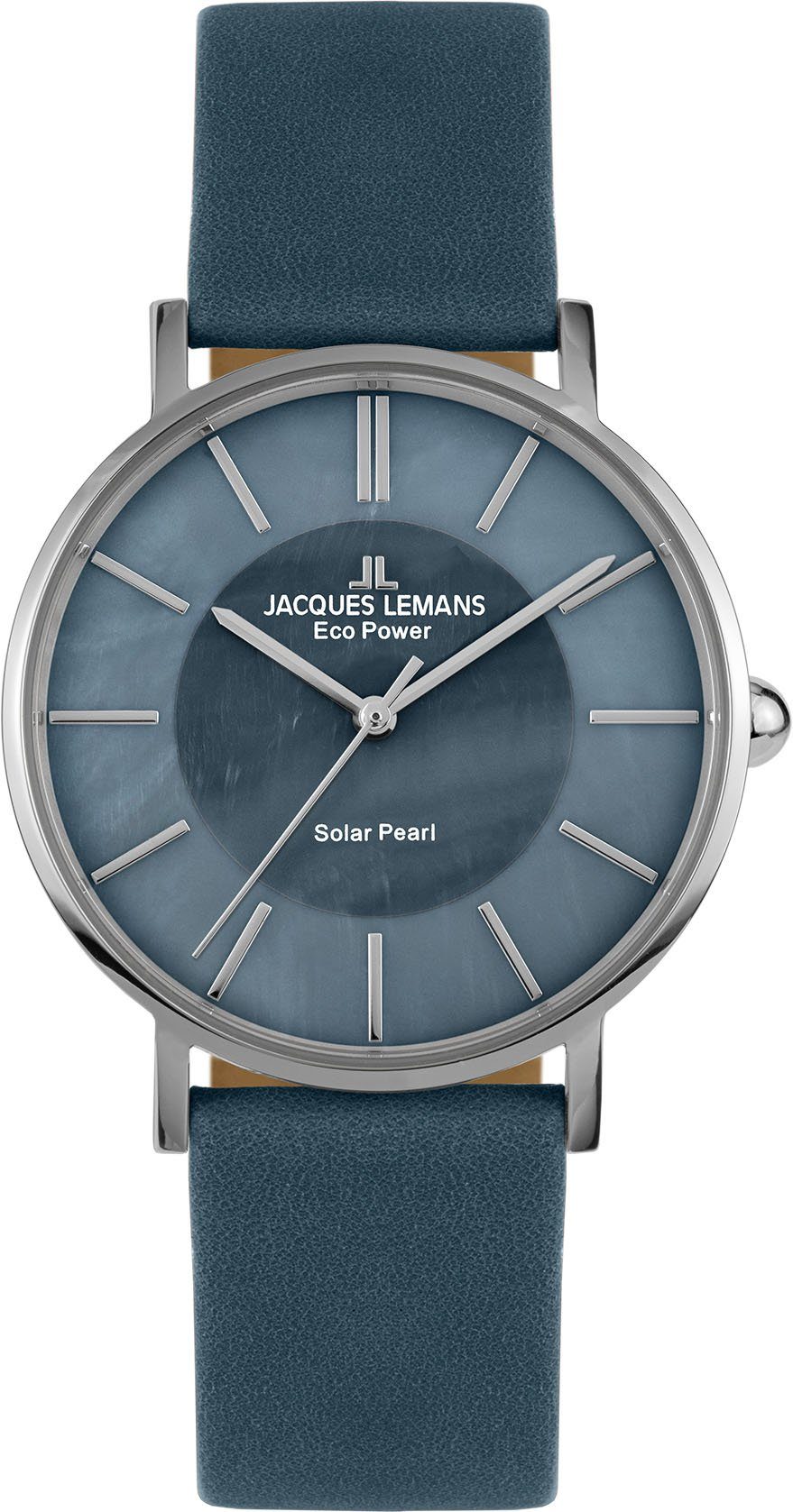 Jacques Lemans Solaruhr Eco Power Solar Pearl, 1-2112B blau