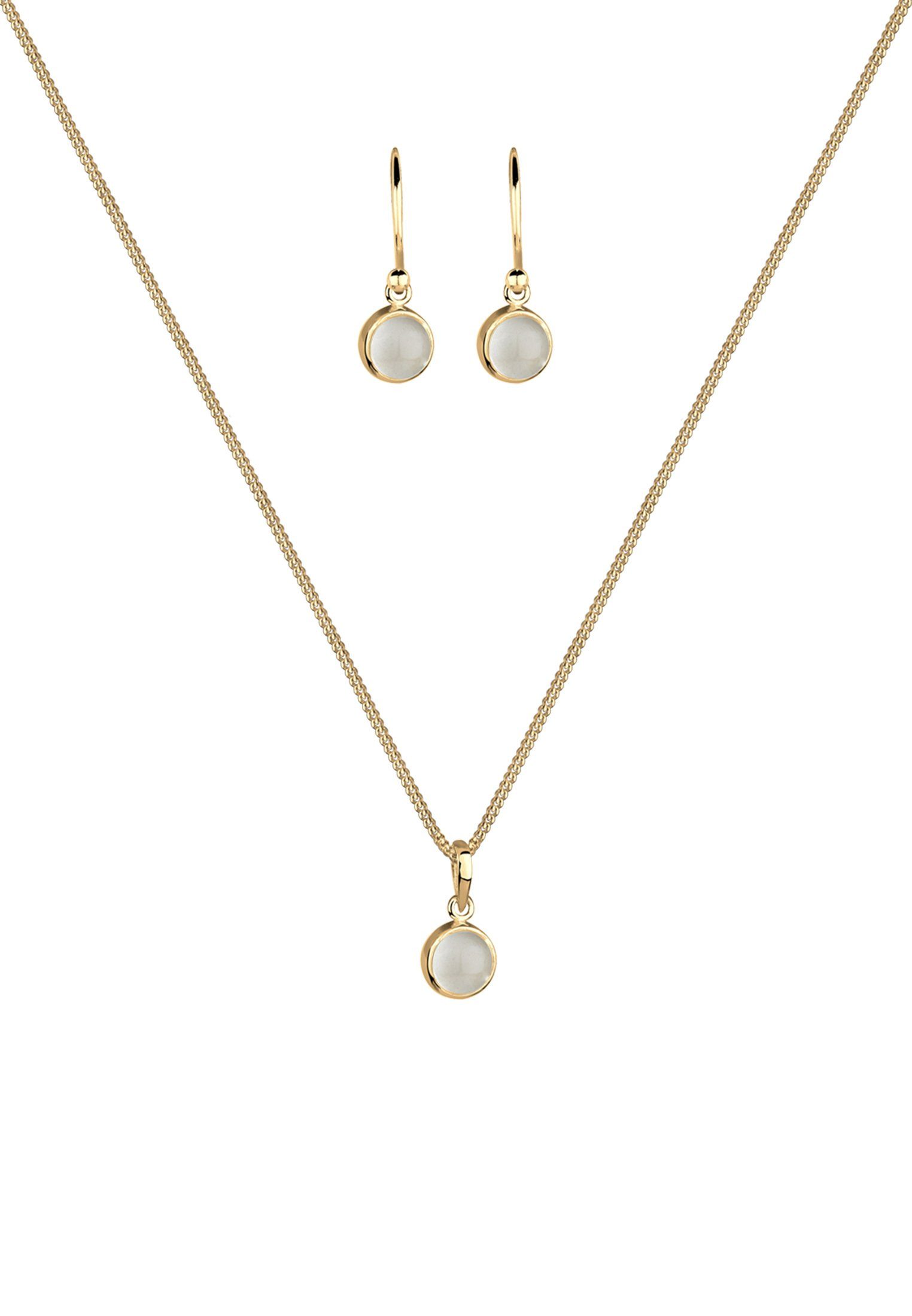 Elli Schmuckset Mondstein Weiß 925 Sterling günstig online kaufen