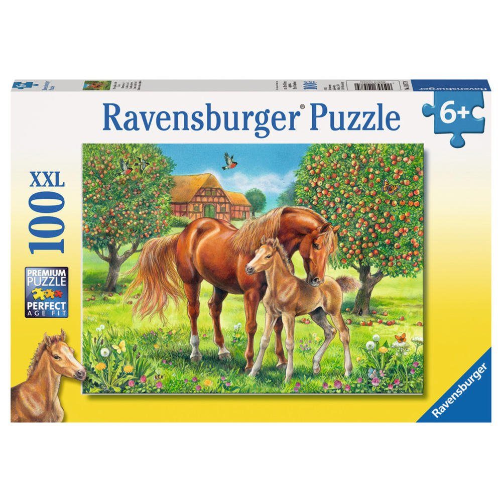 Ravensburger Puzzle Pferdeglück Auf Der Wiese, 100 Puzzleteile