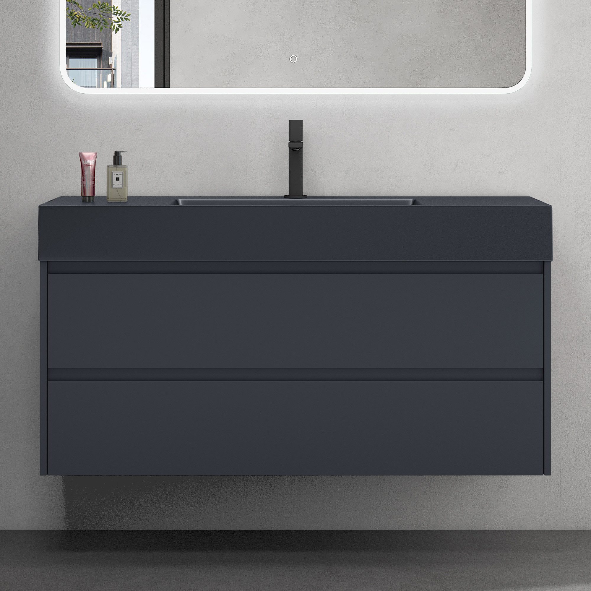 doporro Badmöbel-Set Badezimmermöbel Waschbecken Waschtisch Badezimmer-Schr günstig online kaufen