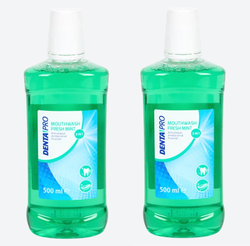 Spectrum Mundwasser 2 x 500 ml Dentapro Mundwasser 3in1, (2-tlg)
