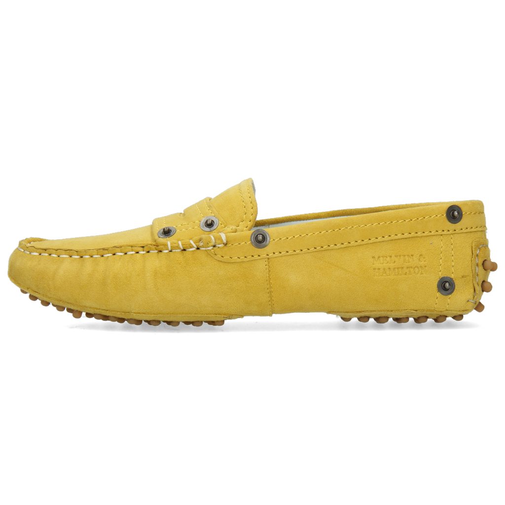 & 1 Hamilton Melvin Caroline Dots Yellow Goat Loafer Suede