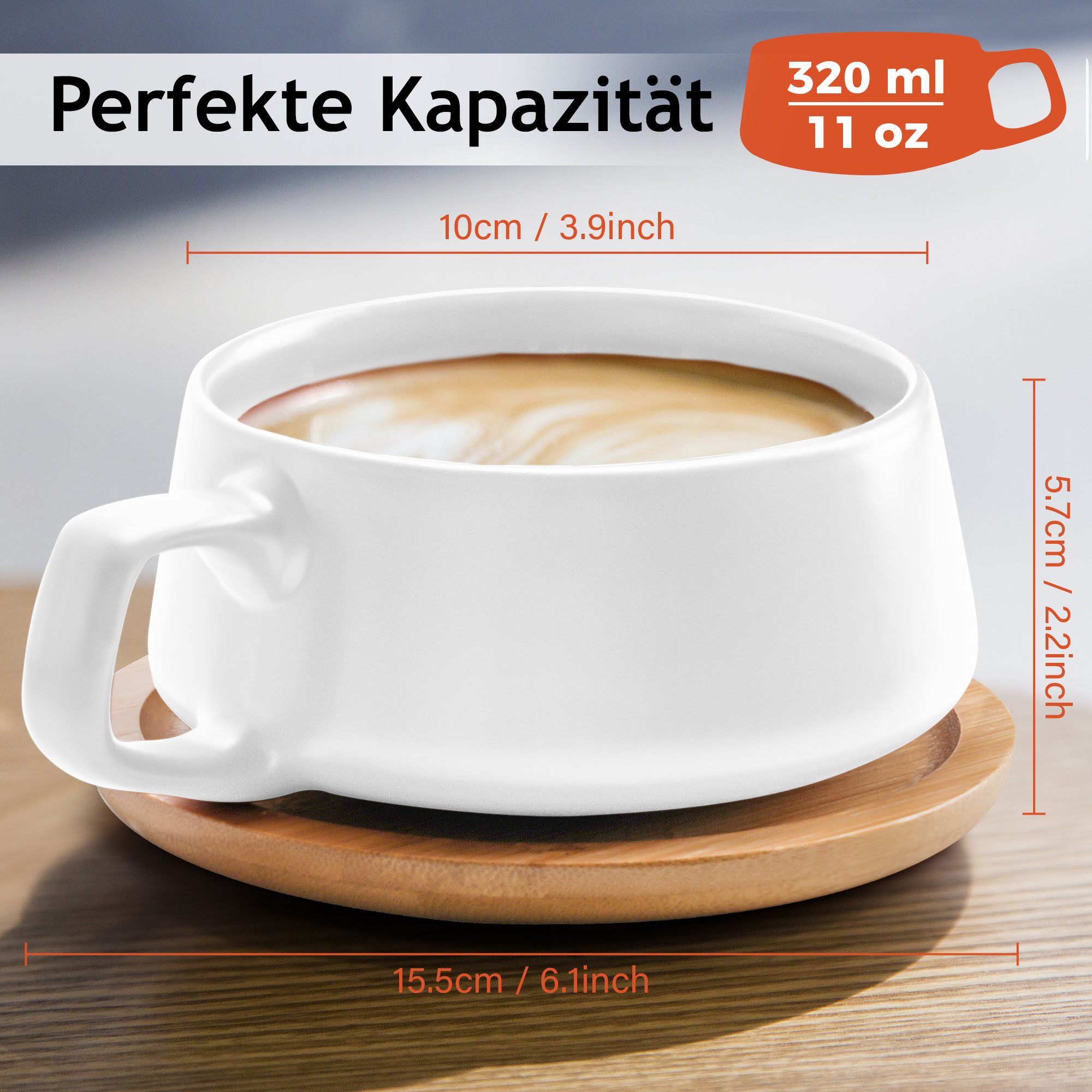 MiaMio Cappuccinotasse Cappuccino Cups (Luxe Collection) – Bild 5 von 5